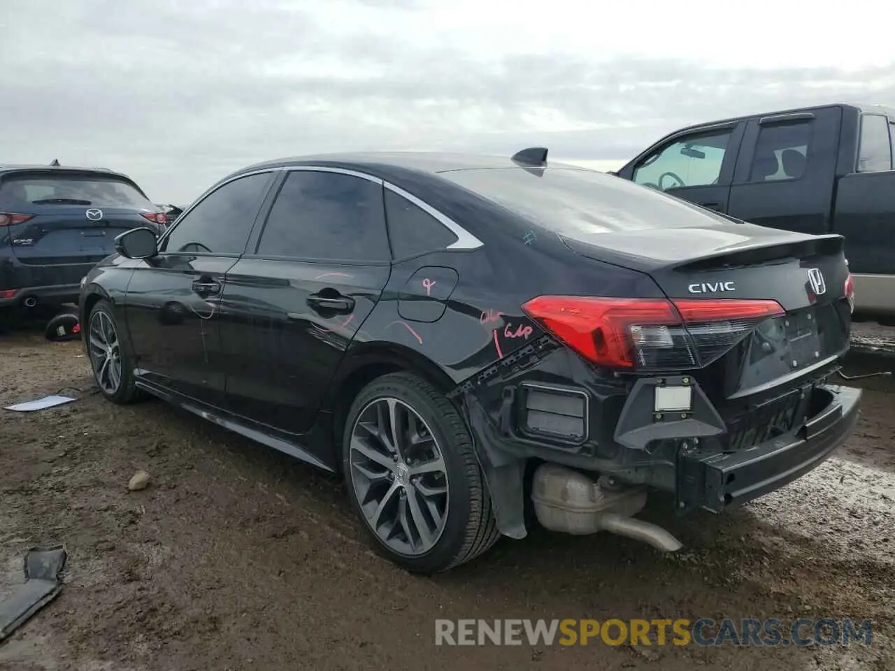 2 fotografías del automóvil dañado 2HGFE1F96RH325737 HONDA CIVIC 2024