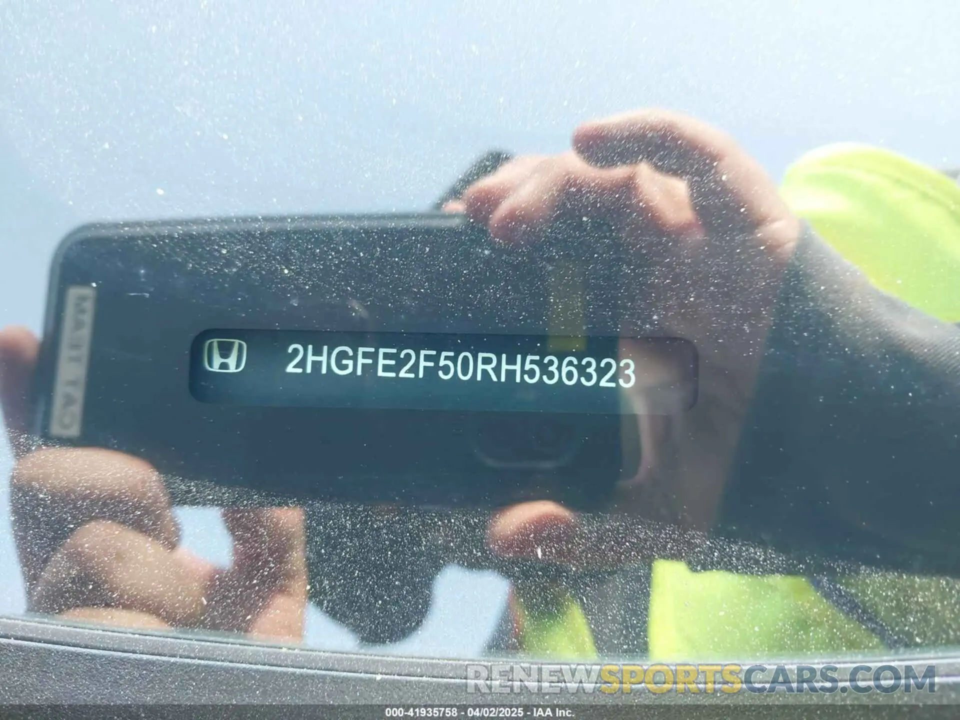 9 fotografías del automóvil dañado 2HGFE2F50RH536323 HONDA CIVIC 2024
