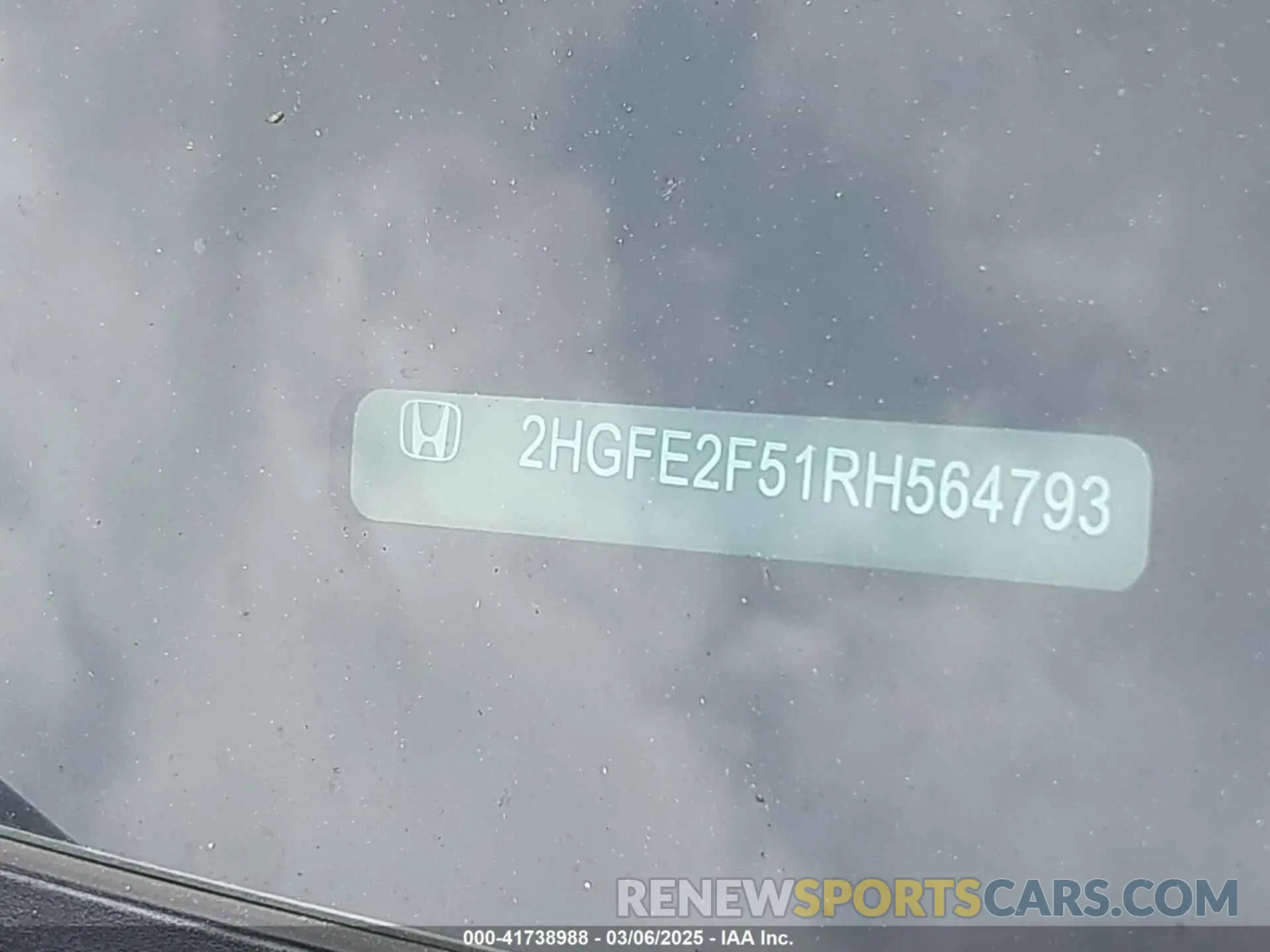 9 fotografías del automóvil dañado 2HGFE2F51RH564793 HONDA CIVIC 2024