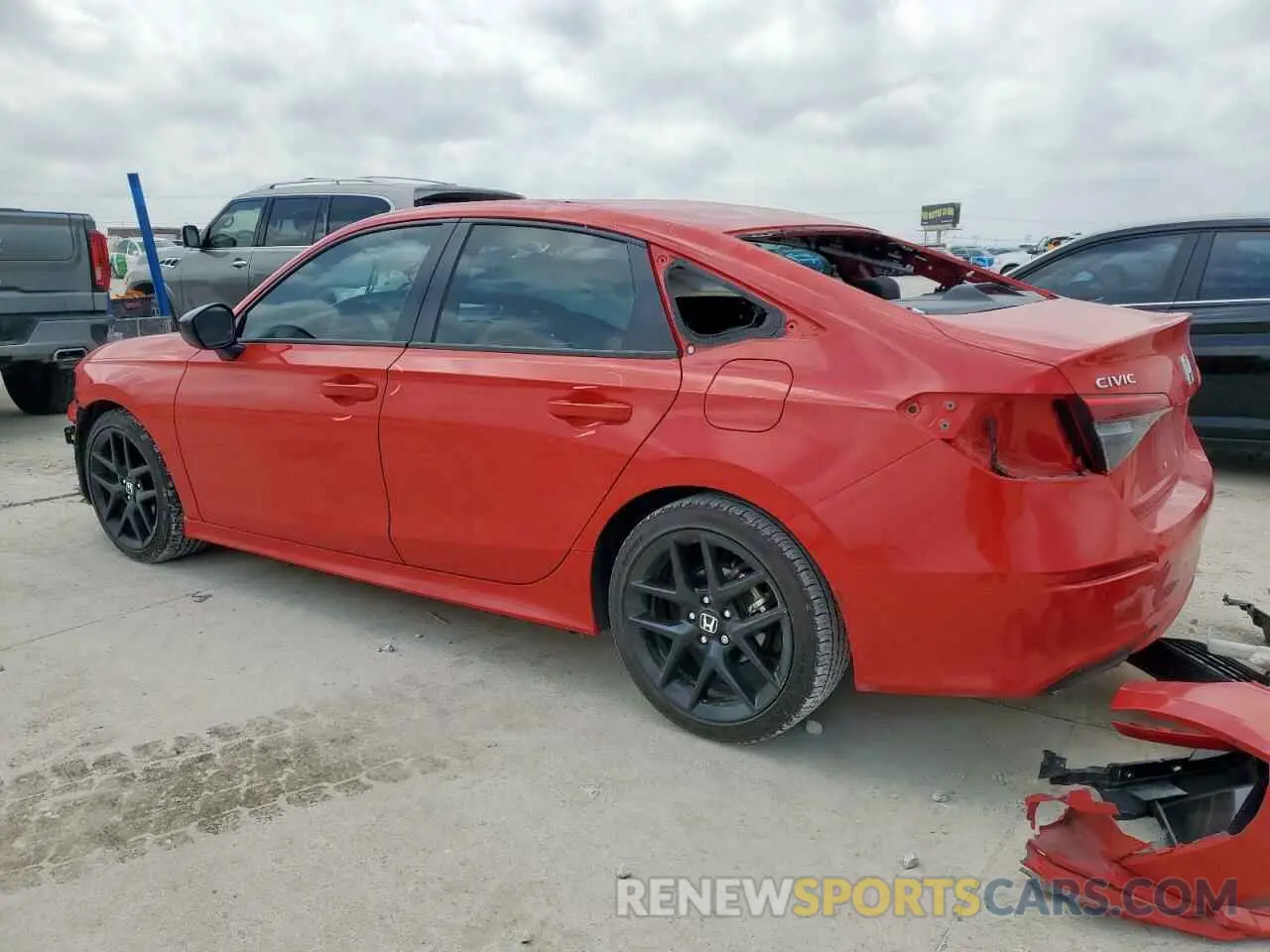 2 fotografías del automóvil dañado 2HGFE2F54RH568952 HONDA CIVIC 2024