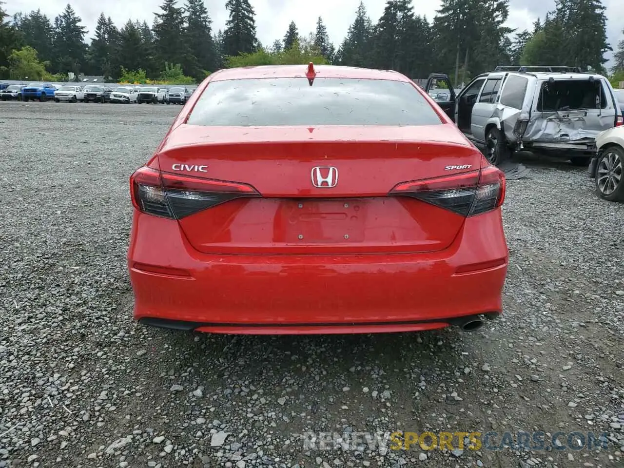 6 fotografías del automóvil dañado 2HGFE2F55RH545762 HONDA CIVIC 2024