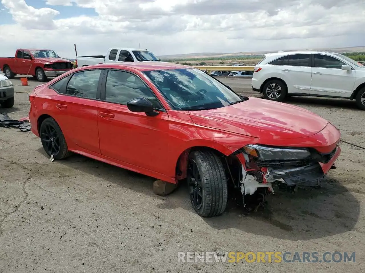 4 fotografías del automóvil dañado 2HGFE2F57RH560179 HONDA CIVIC 2024