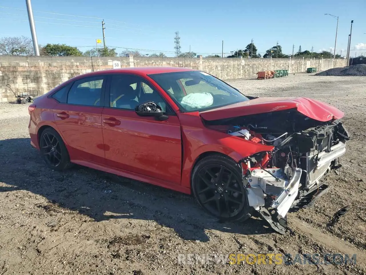 4 fotografías del automóvil dañado 2HGFE2F57RH590573 HONDA CIVIC 2024