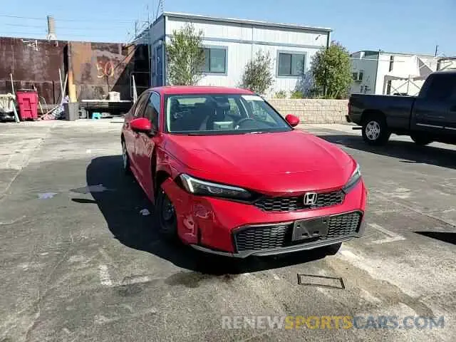 10 fotografías del automóvil dañado 2HGFE2F25SH519545 HONDA CIVIC 2025