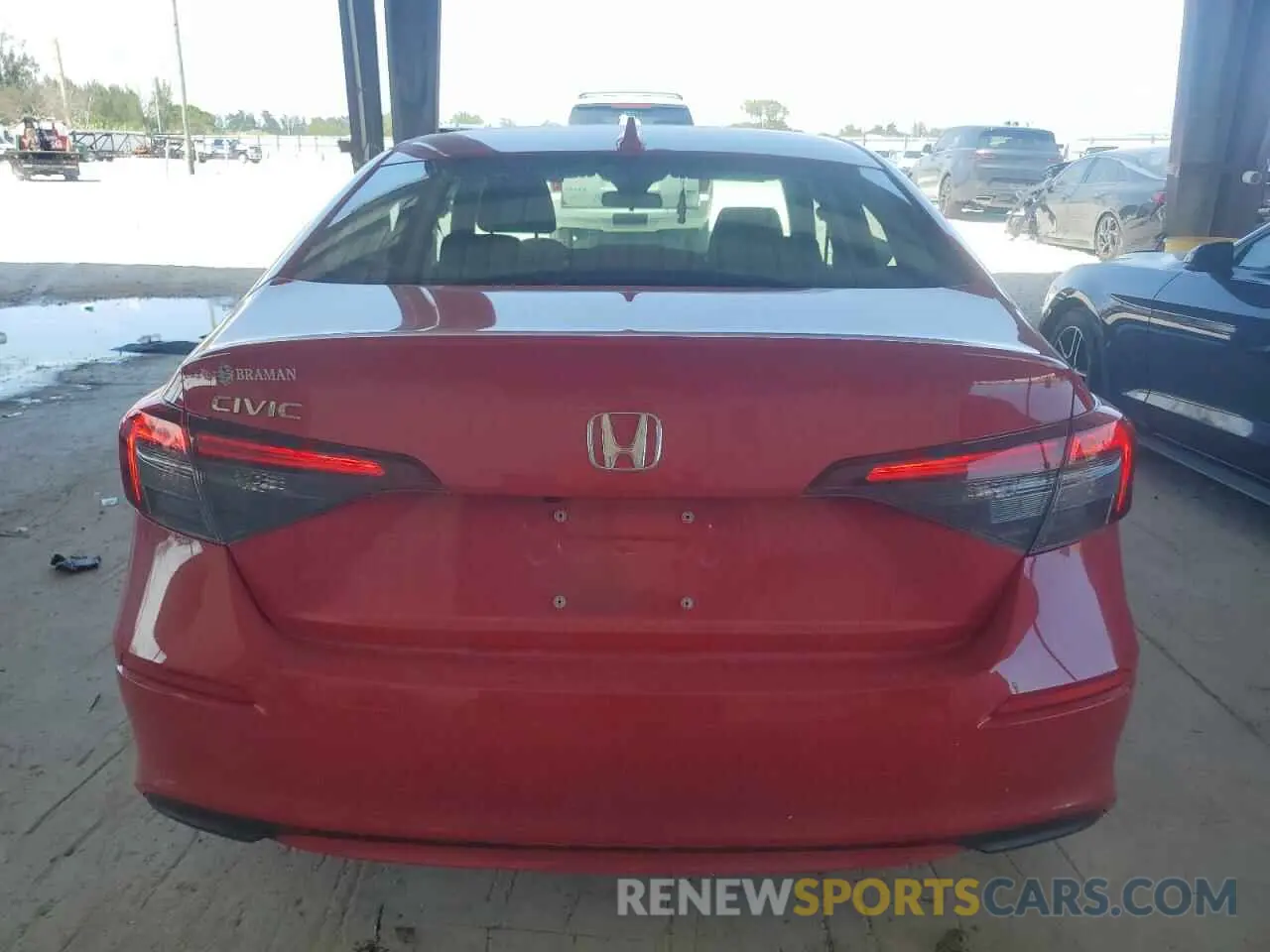 6 fotografías del automóvil dañado 2HGFE2F25SH539858 HONDA CIVIC 2025