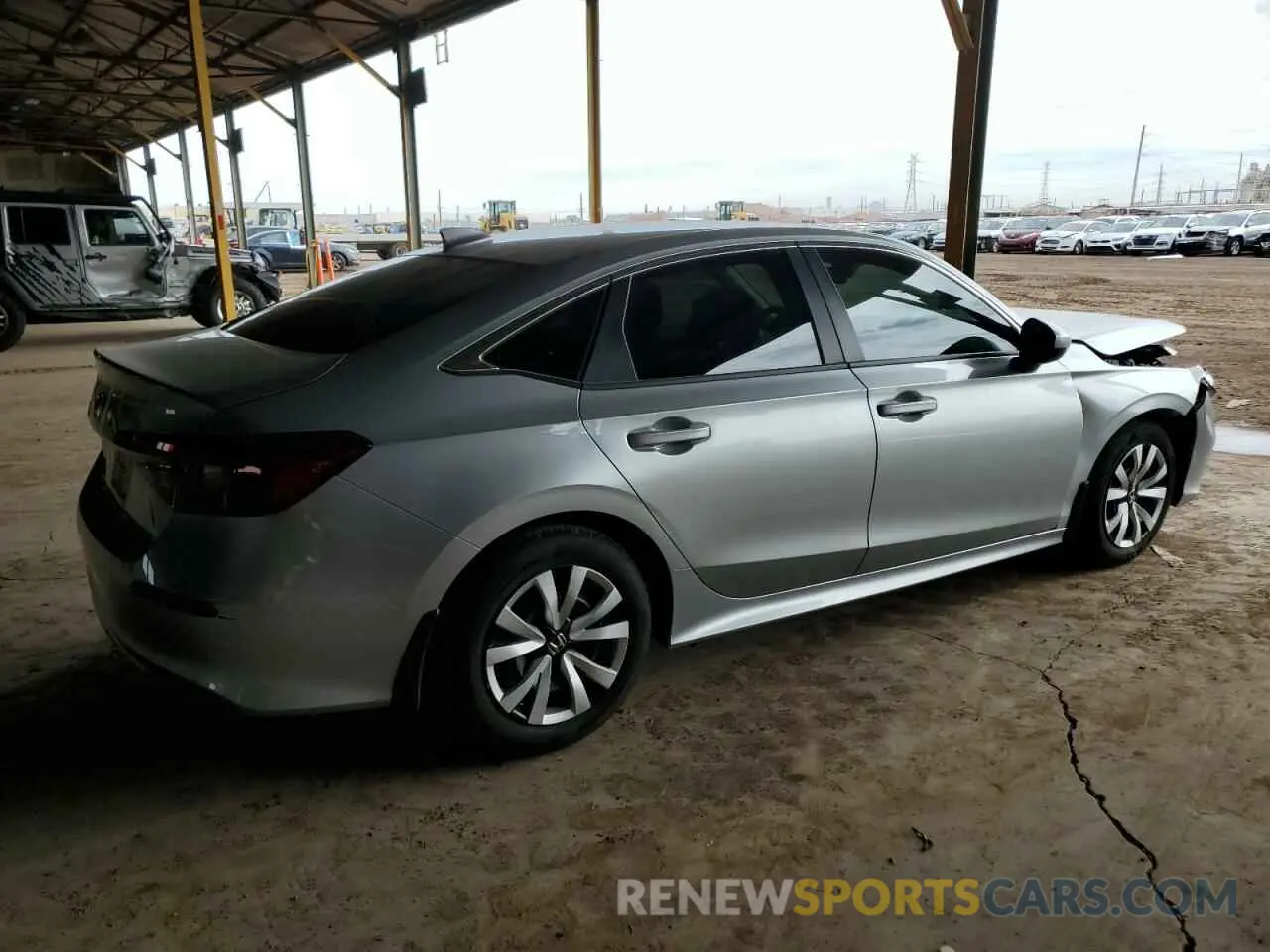 3 fotografías del automóvil dañado 2HGFE2F26SH520459 HONDA CIVIC 2025