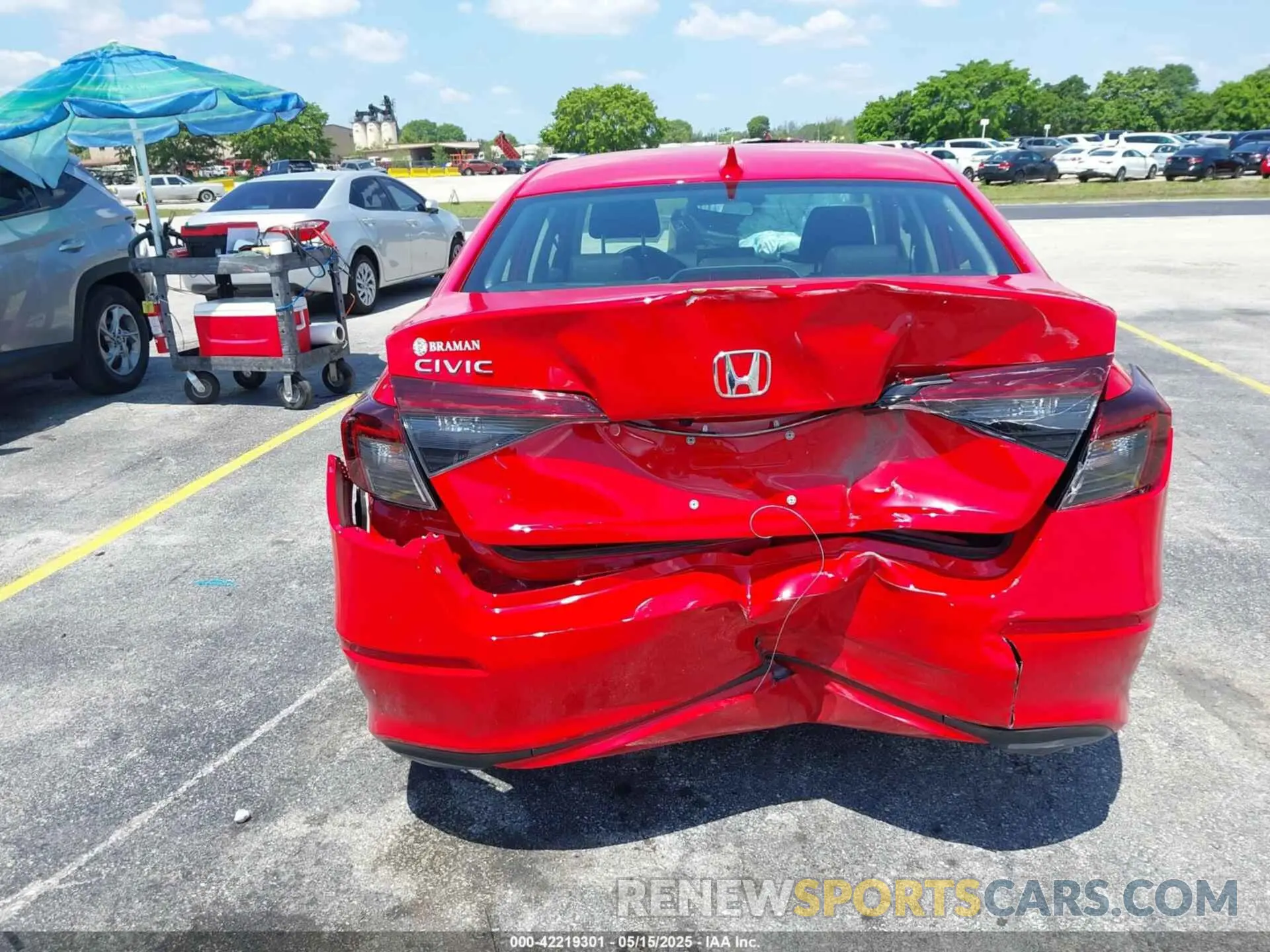15 fotografías del automóvil dañado 2HGFE2F27SH566723 HONDA CIVIC 2025
