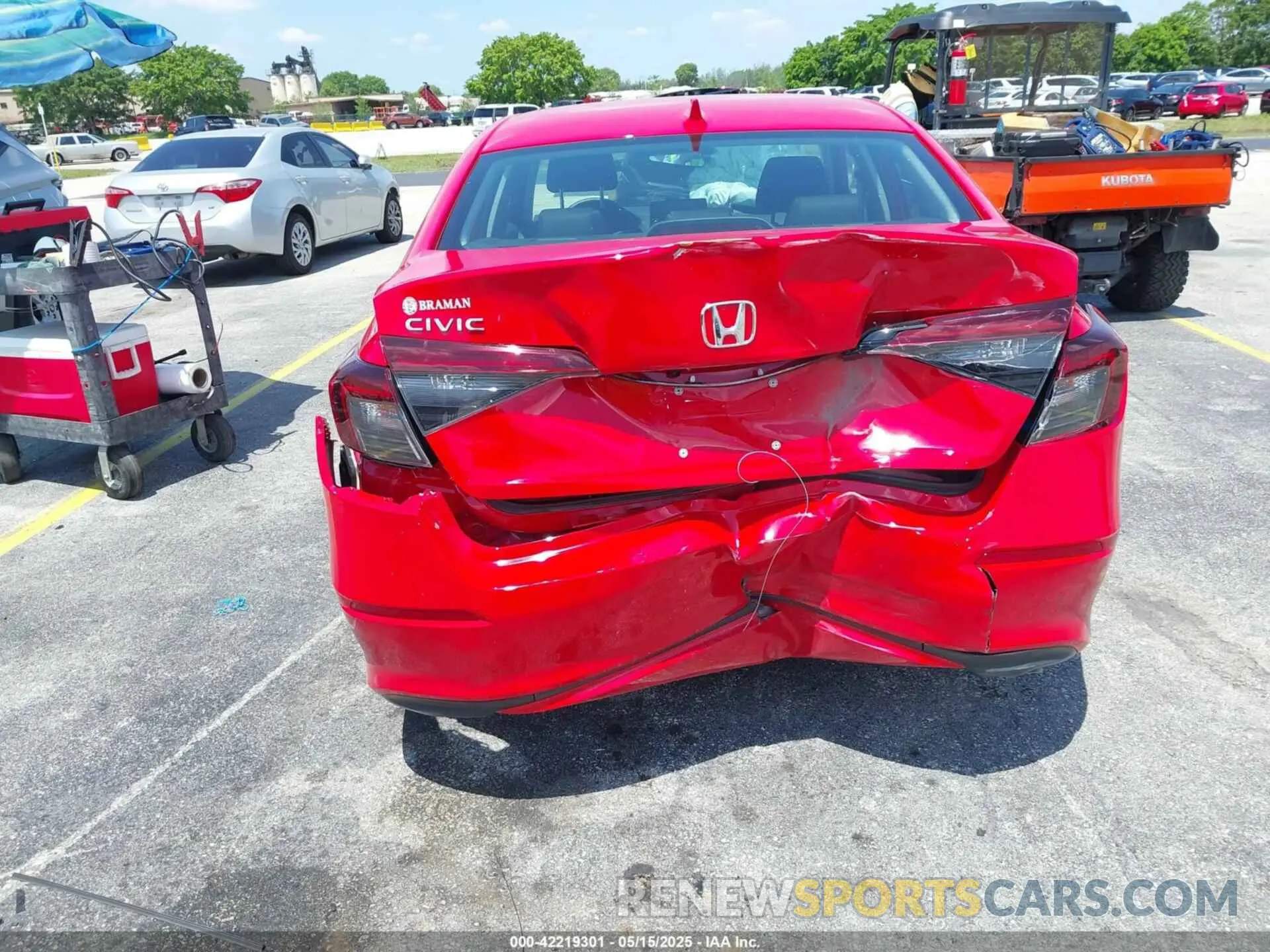 6 fotografías del automóvil dañado 2HGFE2F27SH566723 HONDA CIVIC 2025