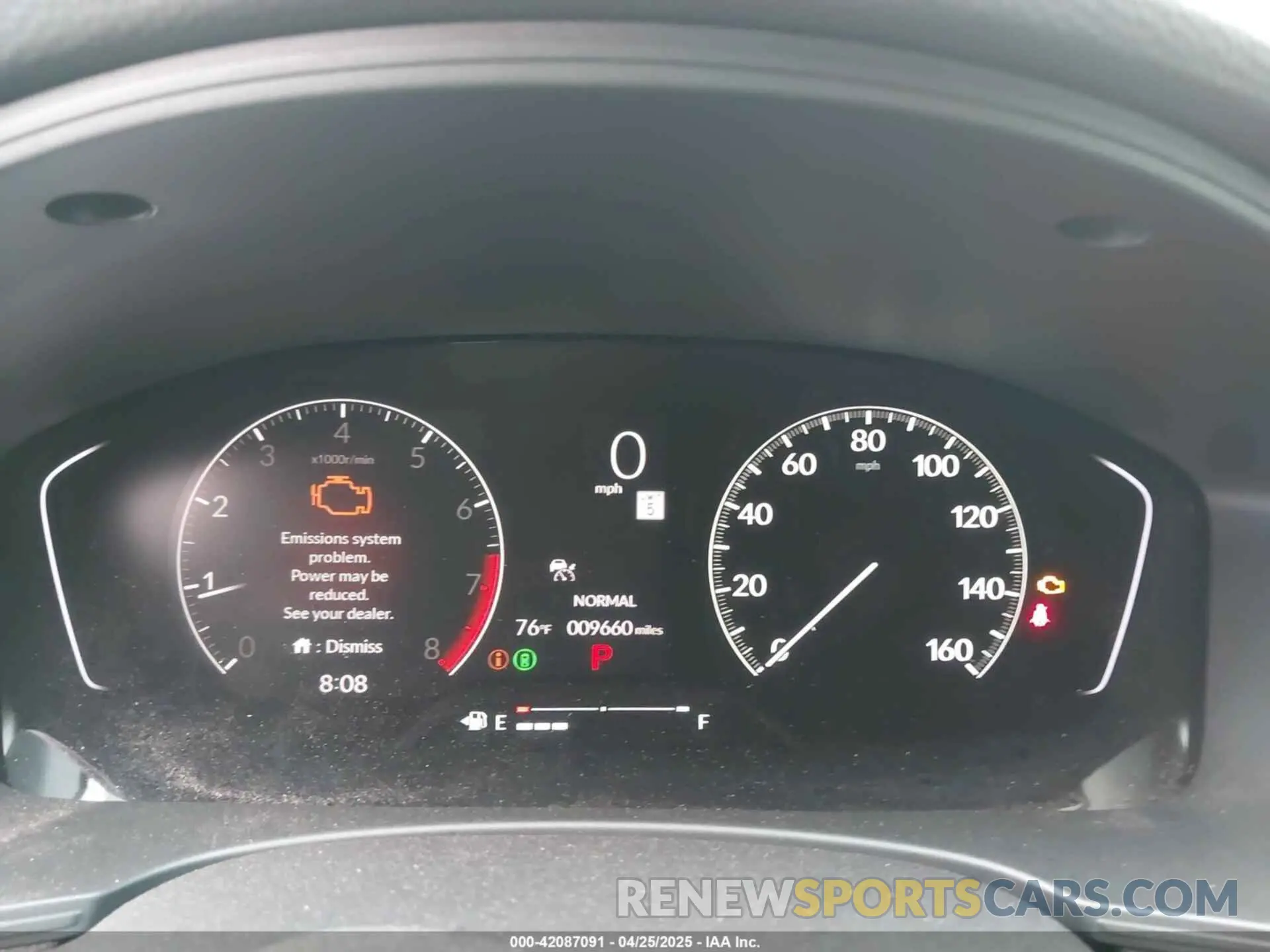7 fotografías del automóvil dañado 2HGFE2F50SH507426 HONDA CIVIC 2025
