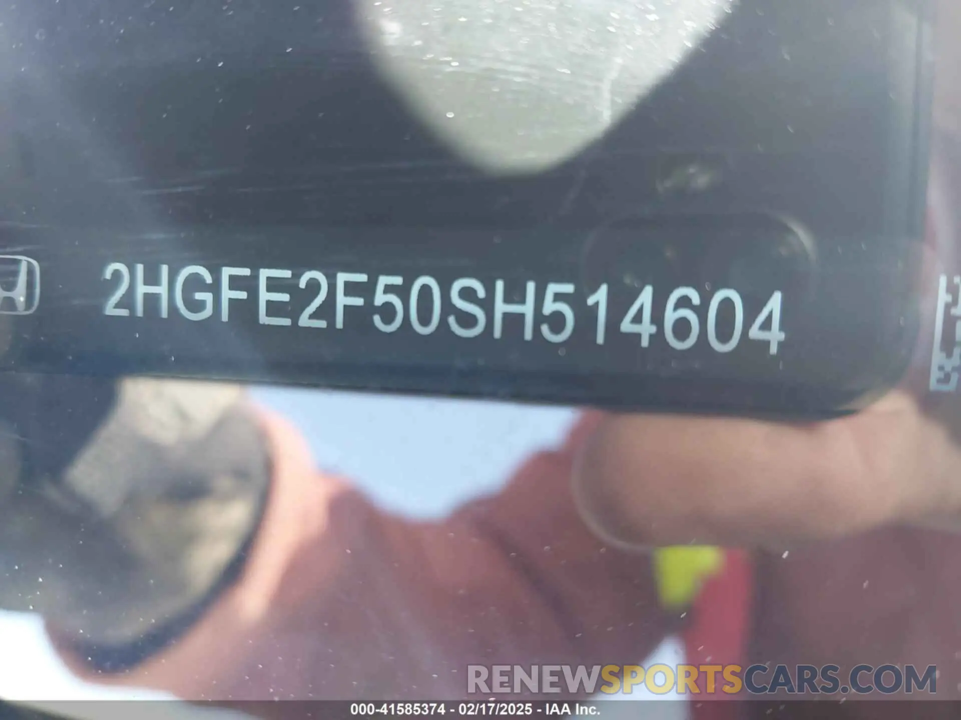 9 fotografías del automóvil dañado 2HGFE2F50SH514604 HONDA CIVIC 2025