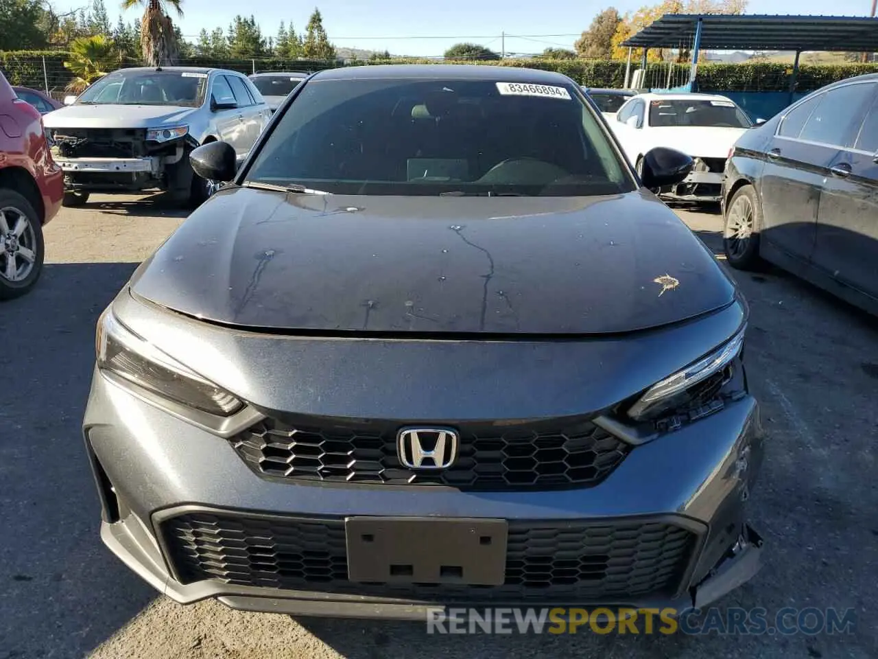 5 fotografías del automóvil dañado 2HGFE2F52SH529489 HONDA CIVIC 2025