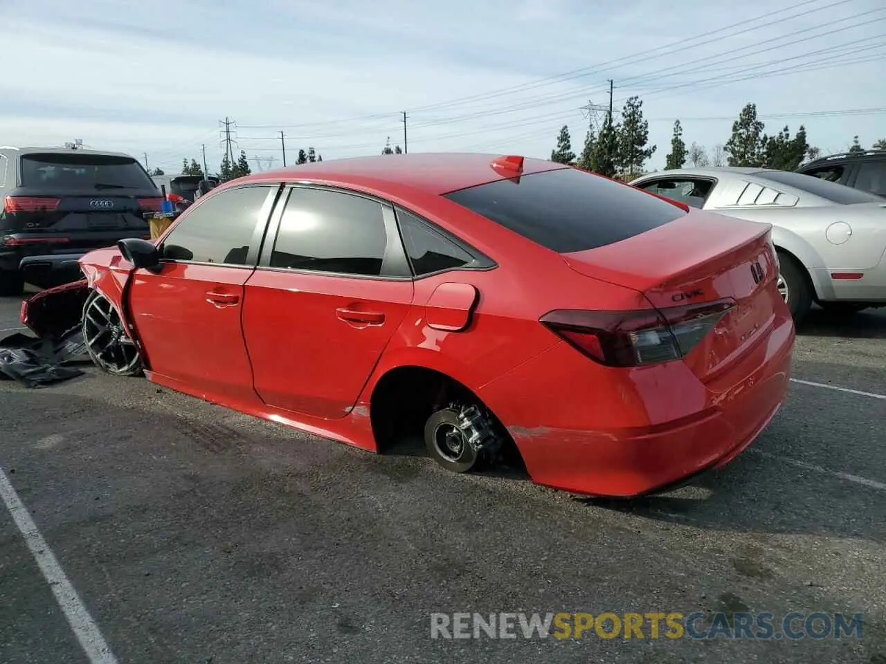 2 fotografías del automóvil dañado 2HGFE2F56SH543735 HONDA CIVIC 2025