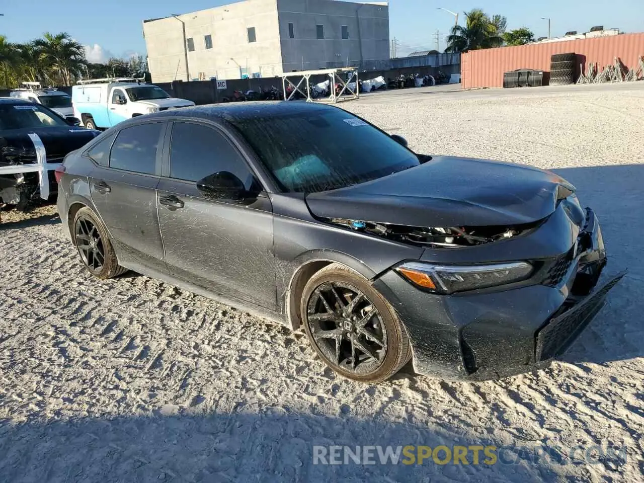 4 fotografías del automóvil dañado 2HGFE2F57SH524398 HONDA CIVIC 2025