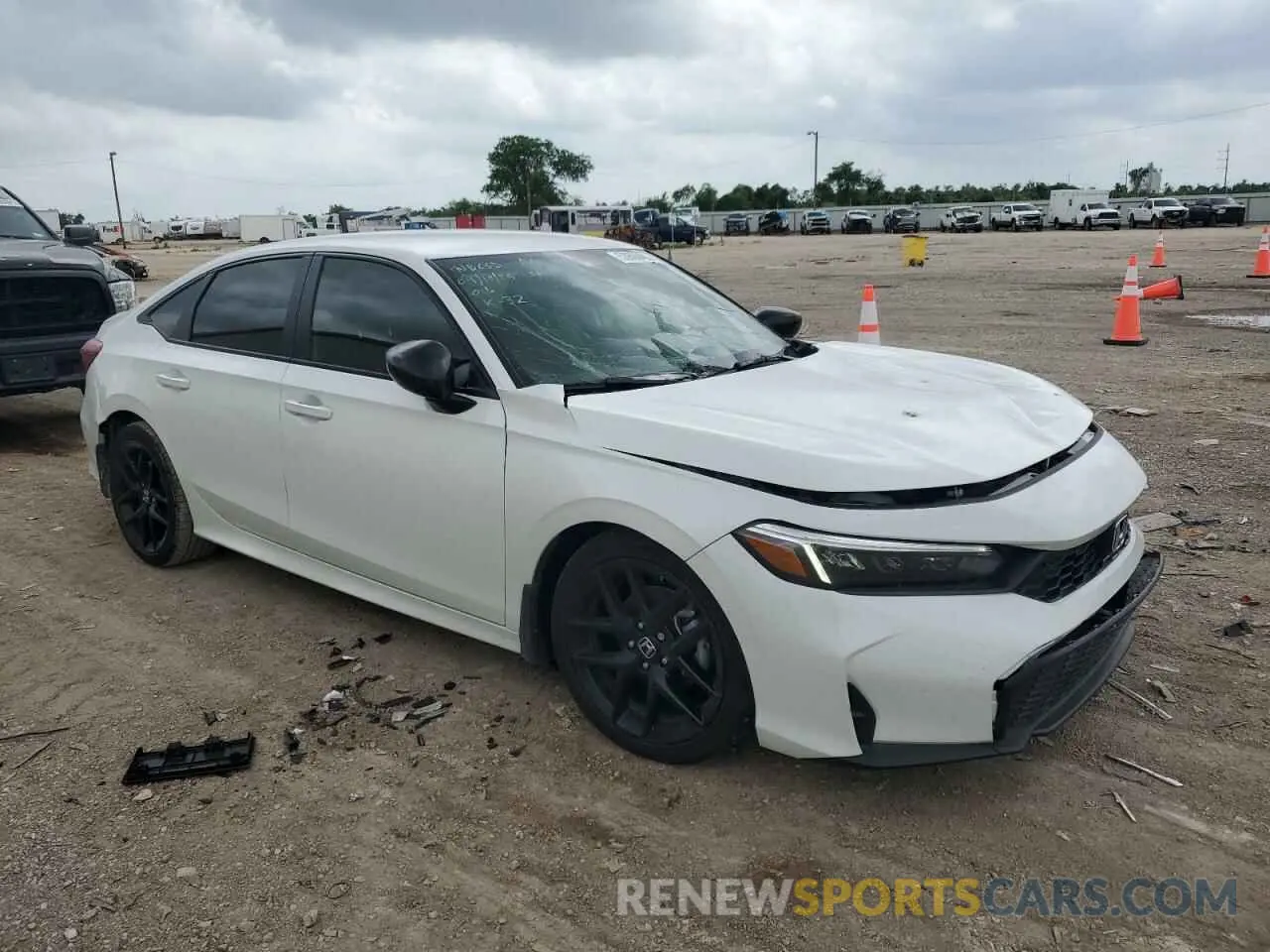 4 fotografías del automóvil dañado 2HGFE2F57SH566392 HONDA CIVIC 2025