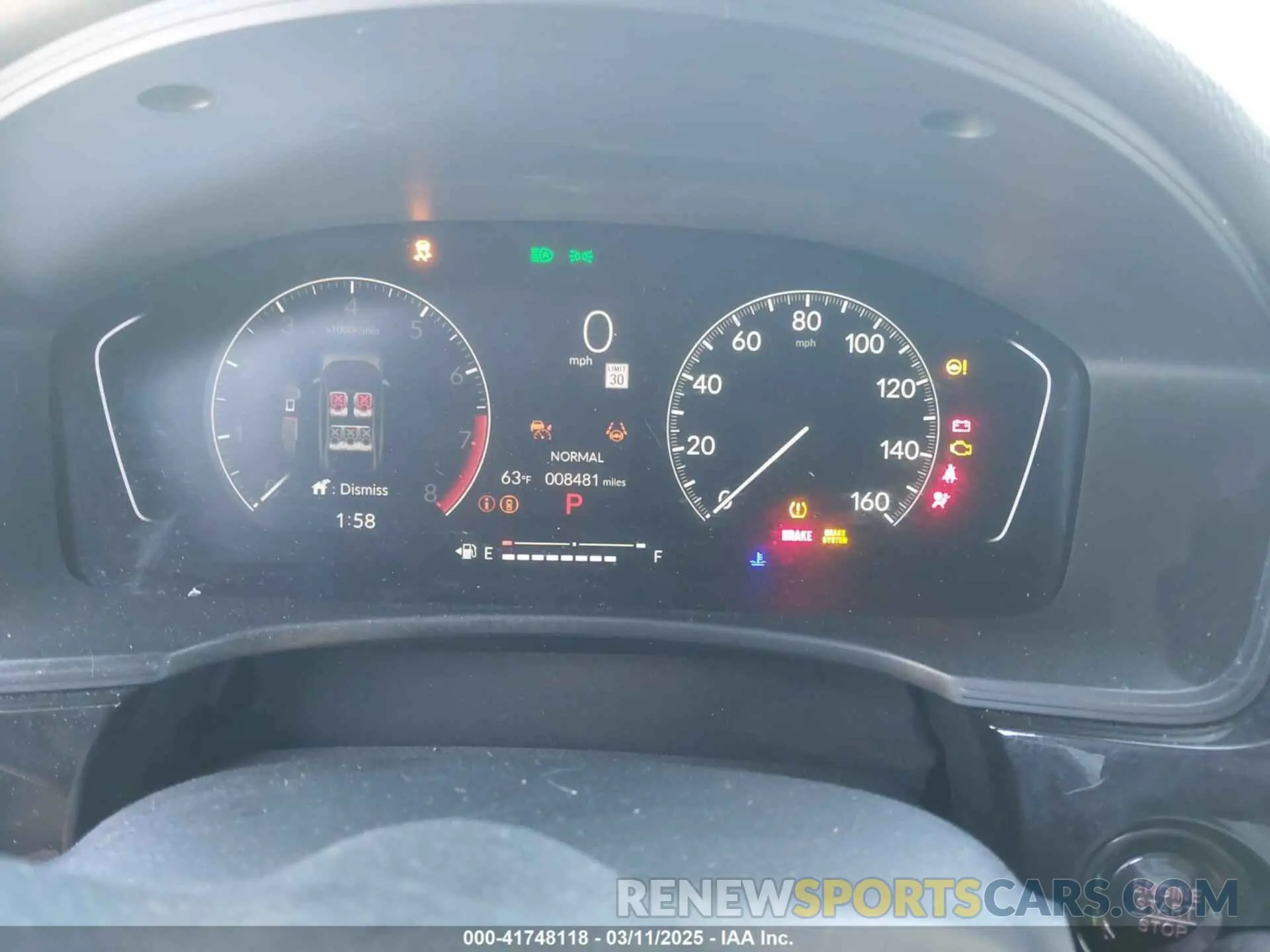 7 fotografías del automóvil dañado 2HGFE2F58SH524345 HONDA CIVIC 2025