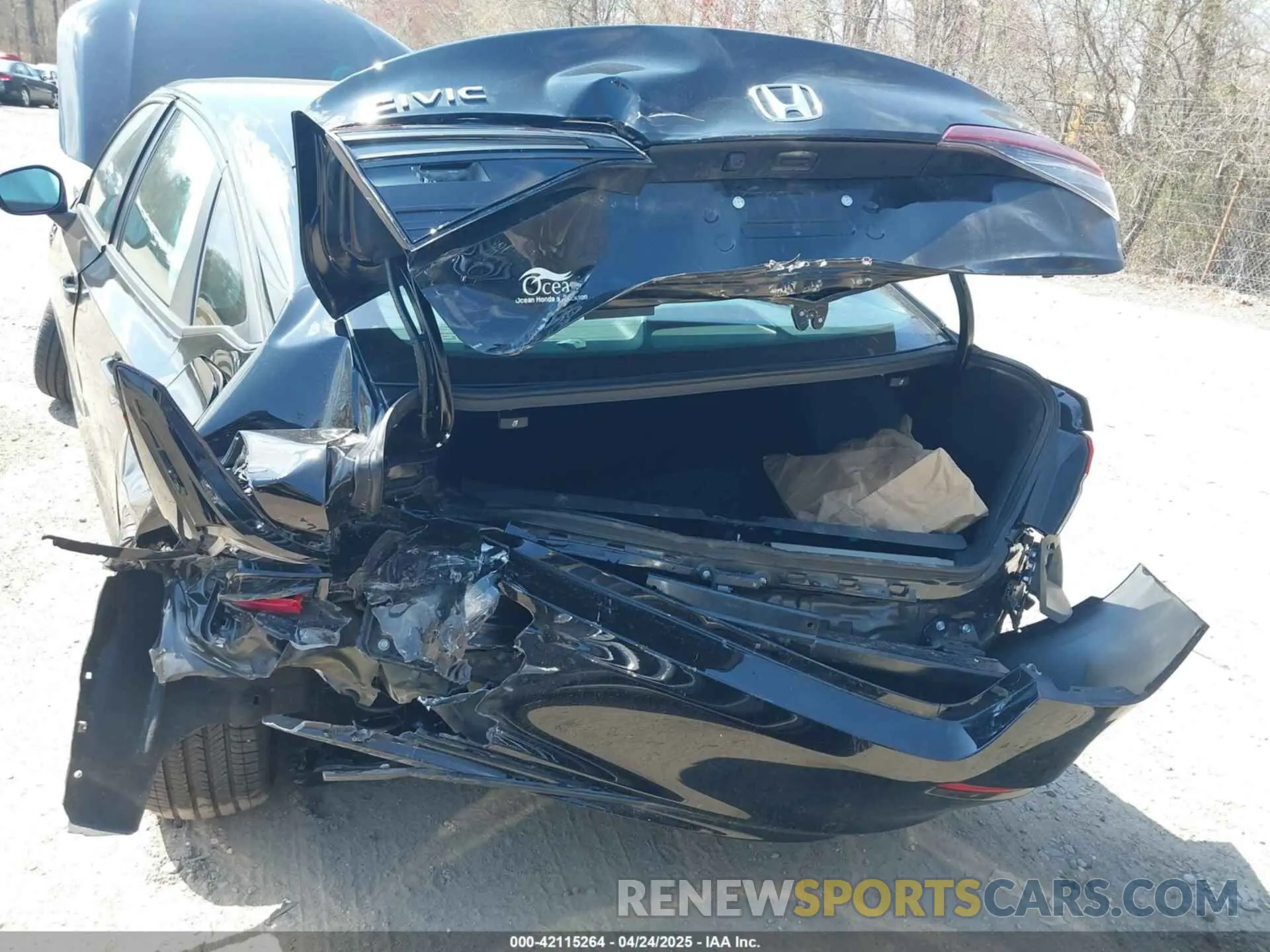 6 fotografías del automóvil dañado 2HGFE2F5XSH560117 HONDA CIVIC 2025