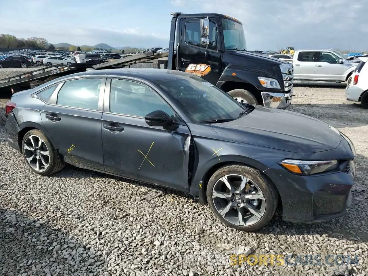 4 fotografías del automóvil dañado 2HGFE4F87SH320237 HONDA CIVIC 2025