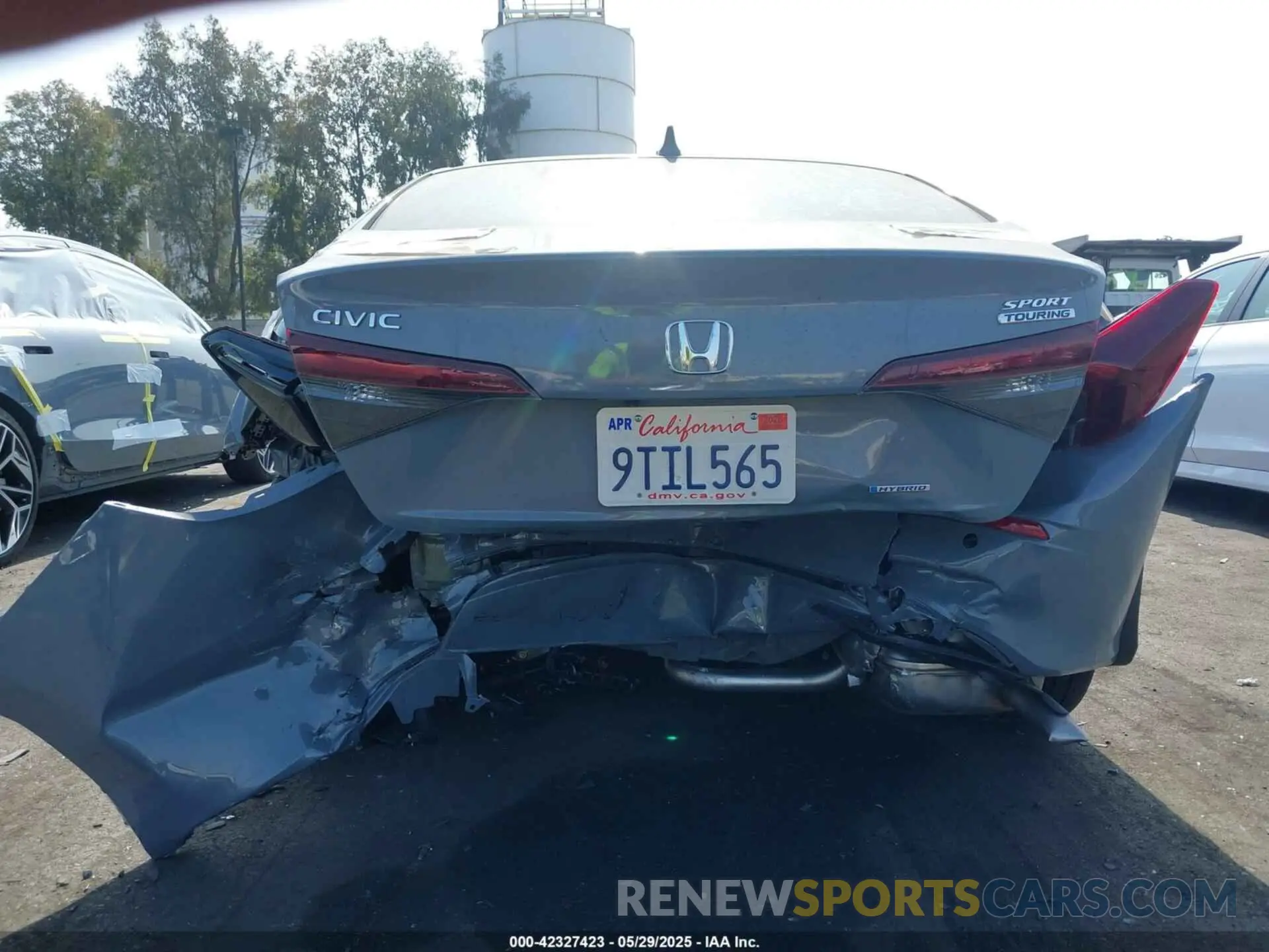 6 fotografías del automóvil dañado 2HGFE4F84SH339070 HONDA CIVIC HYBRID 2025