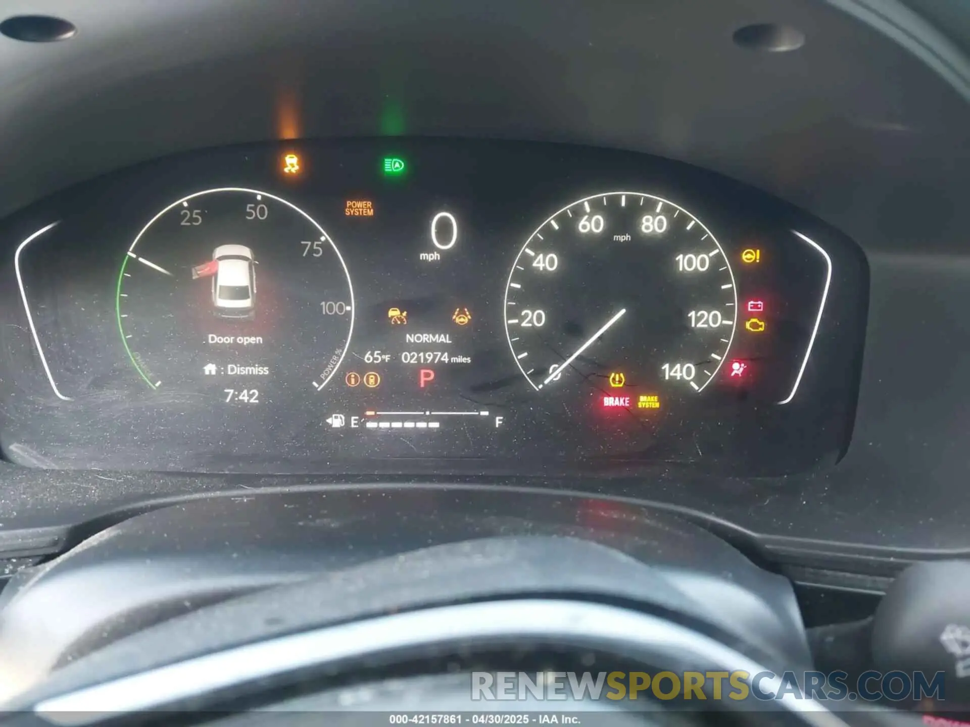7 fotografías del automóvil dañado 2HGFE4F85SH305204 HONDA CIVIC  HYBRID 2025