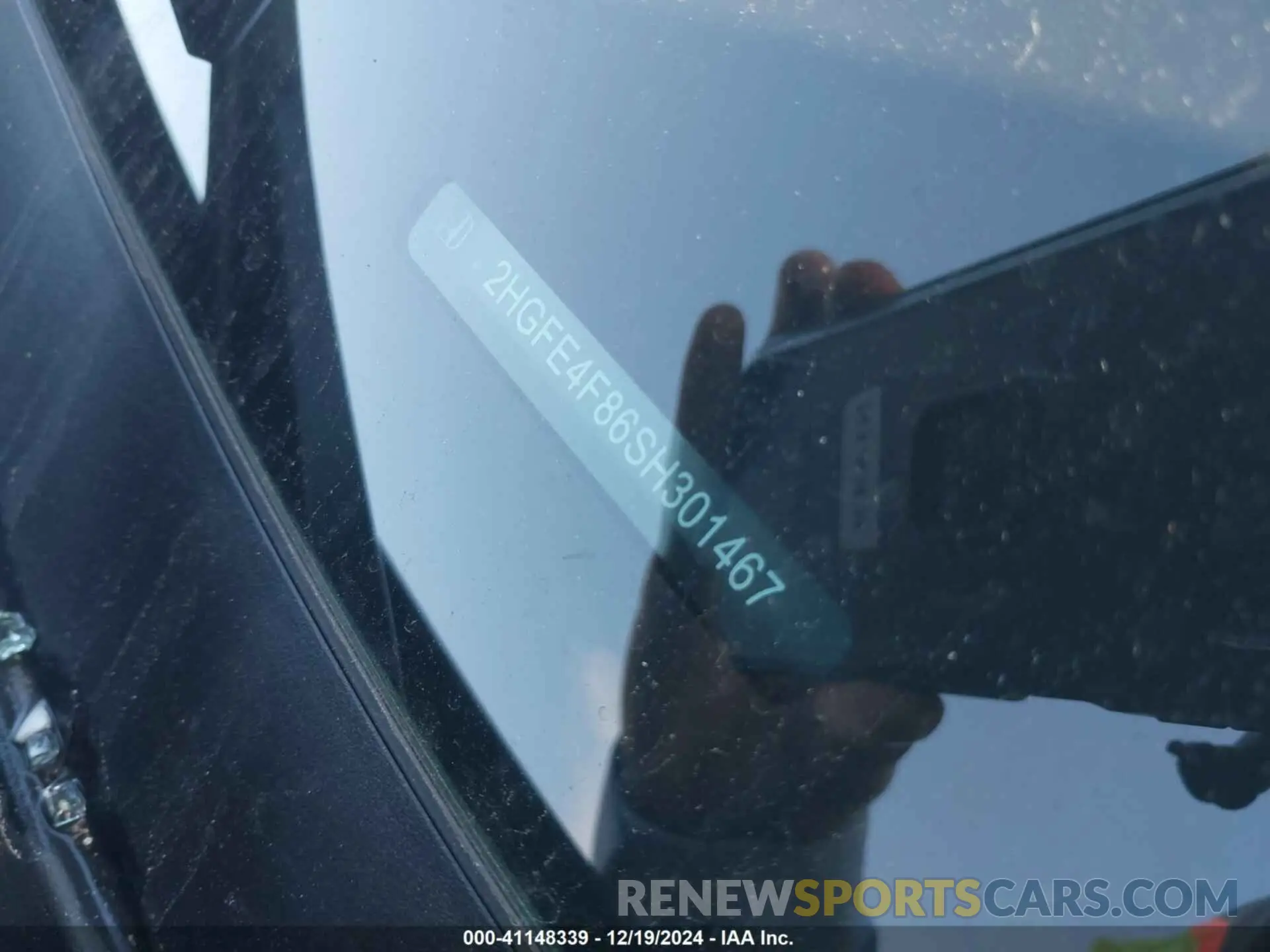 9 fotografías del automóvil dañado 2HGFE4F86SH301467 HONDA CIVIC  HYBRID 2025