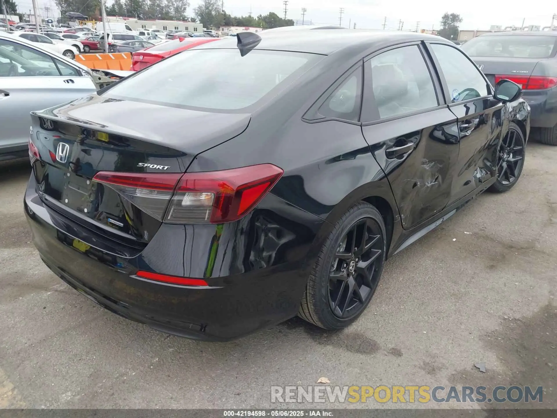 4 fotografías del automóvil dañado 2HGFE4F89SH326072 HONDA CIVIC  HYBRID 2025