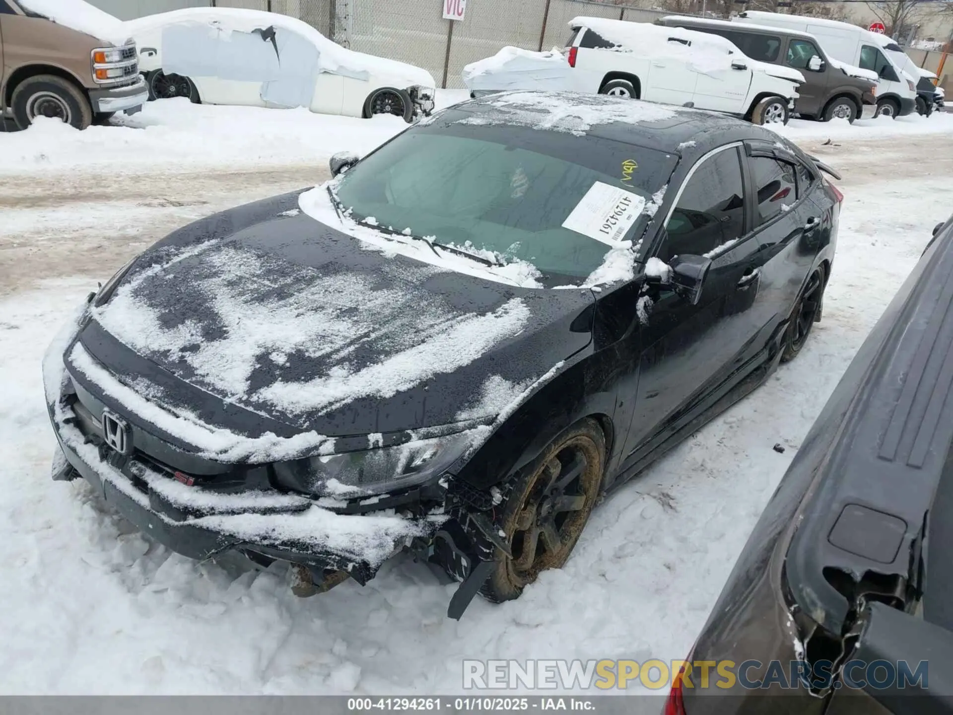 2 fotografías del automóvil dañado 2HGFC1E58KH705284 HONDA CIVIC SI 2019