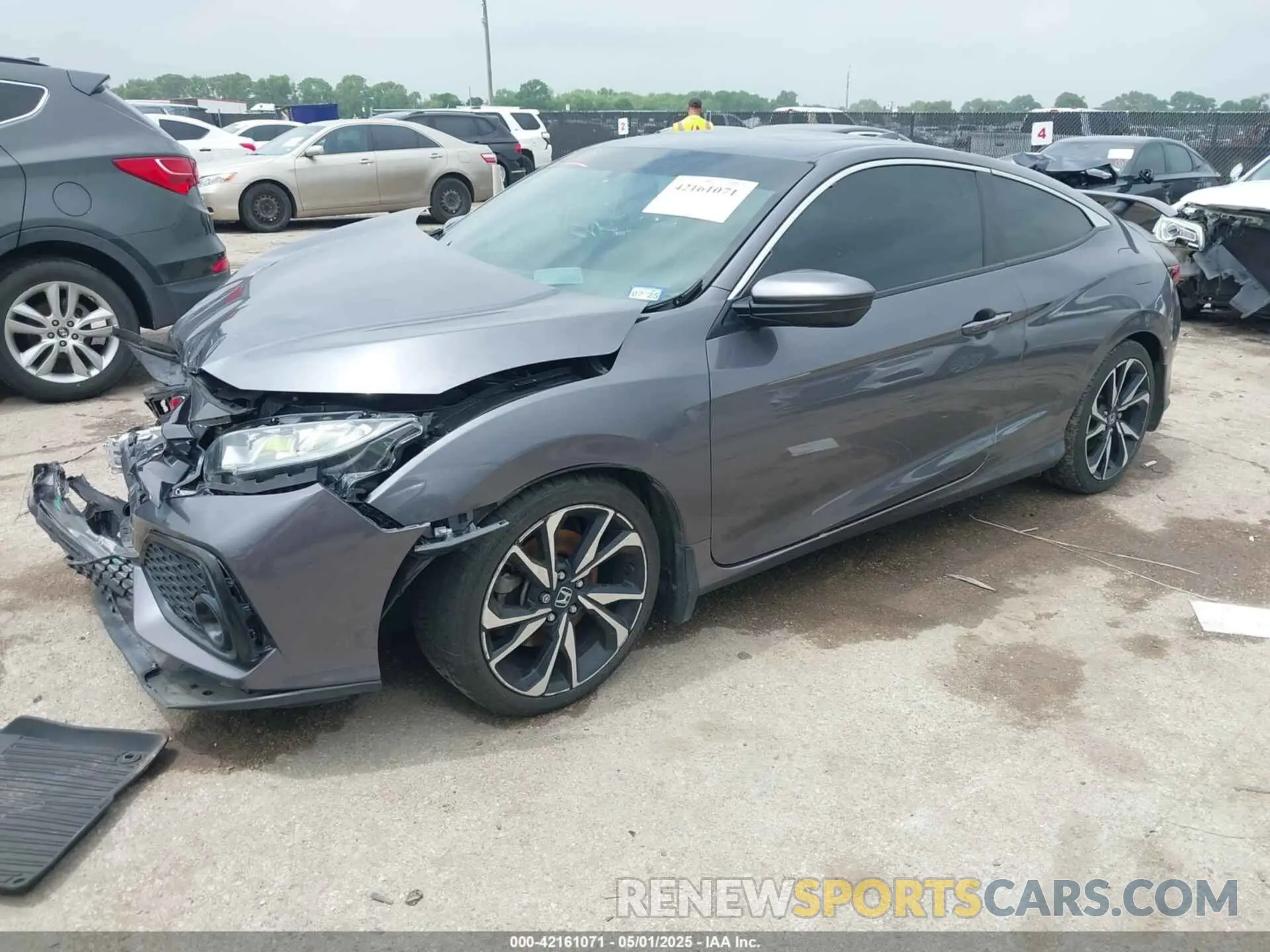 2 fotografías del automóvil dañado 2HGFC3A54KH755116 HONDA CIVIC SI 2019