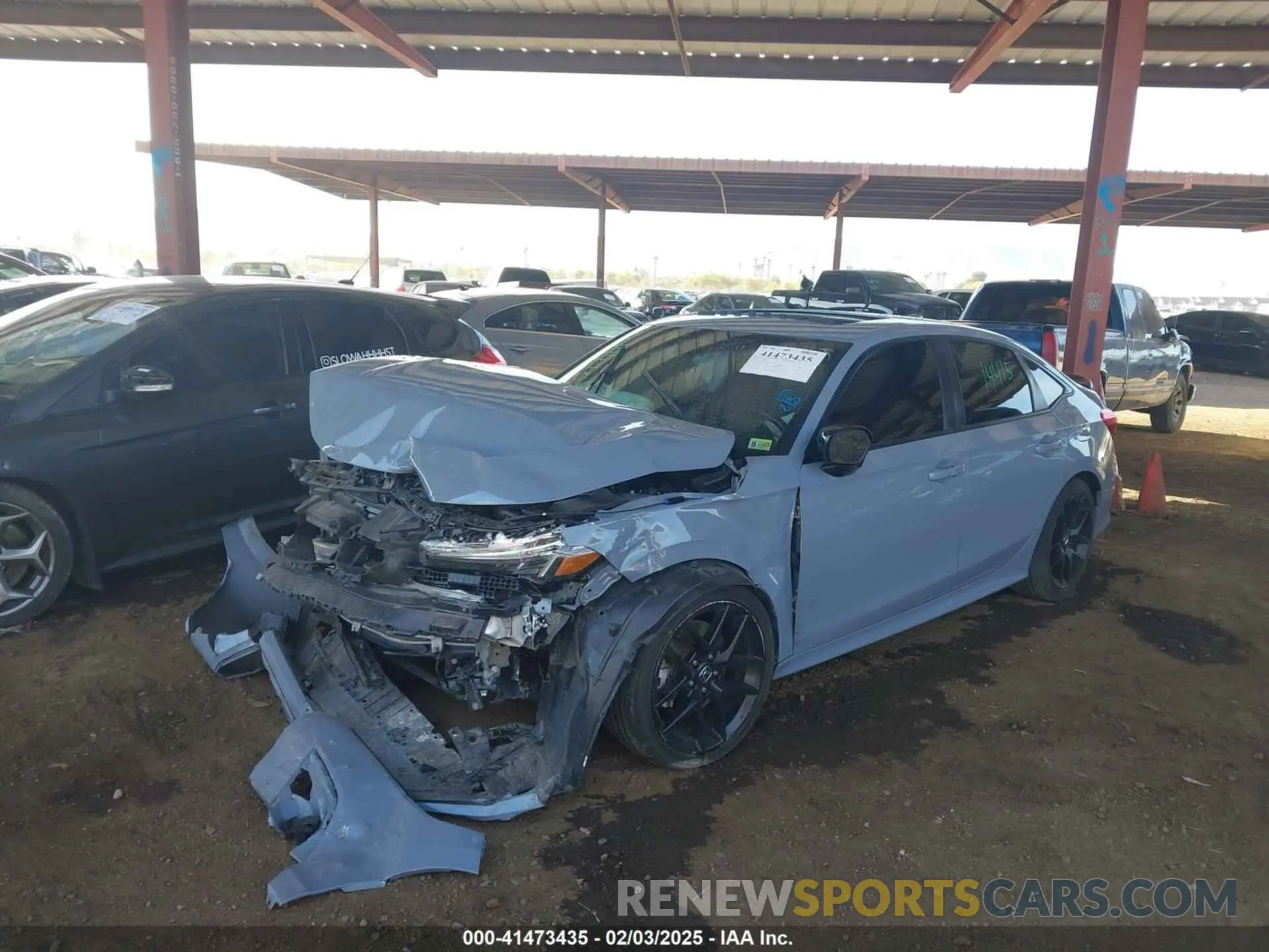 2 fotografías del automóvil dañado 2HGFE1E58NH473302 HONDA CIVIC SI 2022