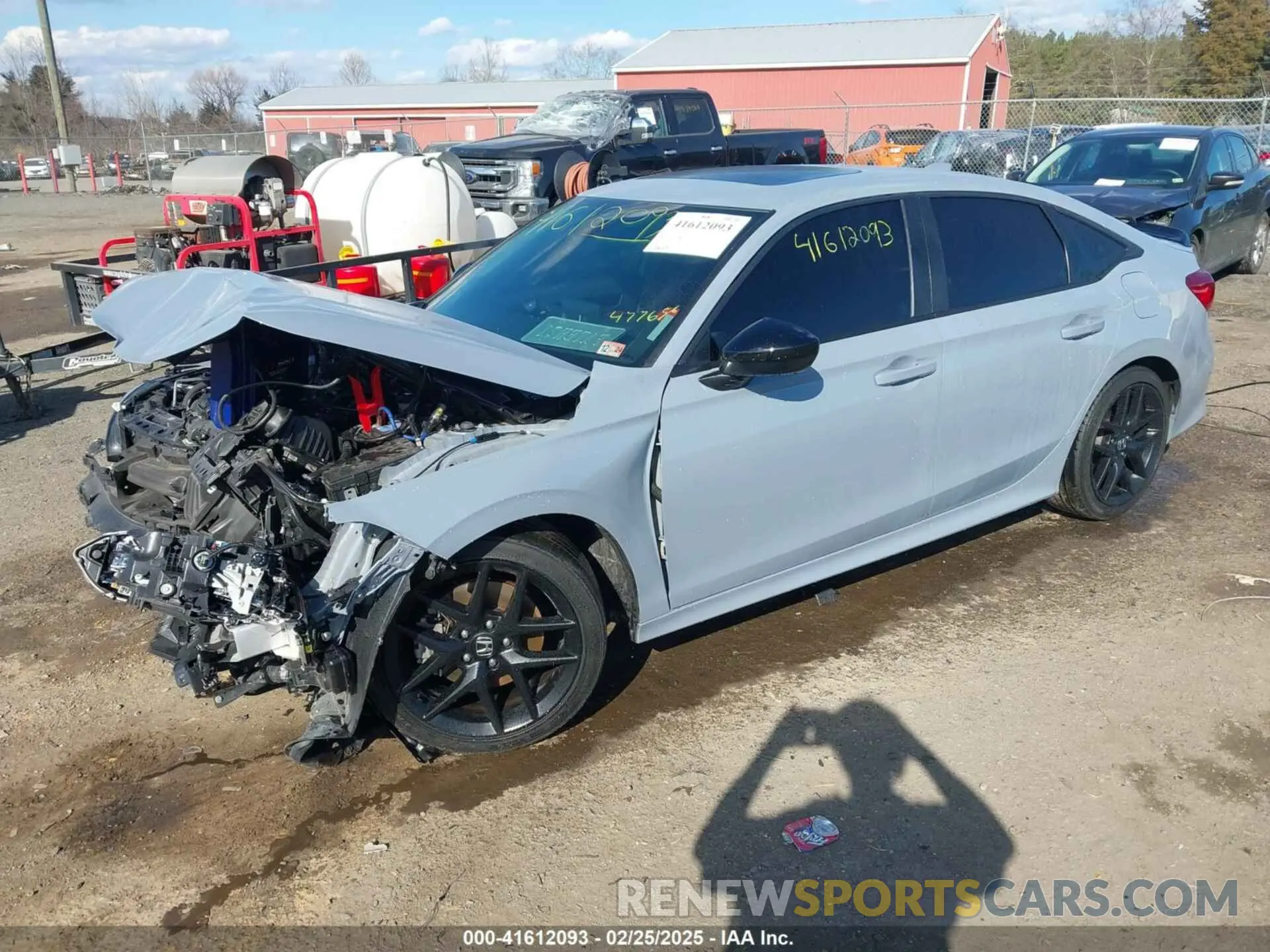 2 fotografías del automóvil dañado 2HGFE1E58NH477656 HONDA CIVIC SI 2022