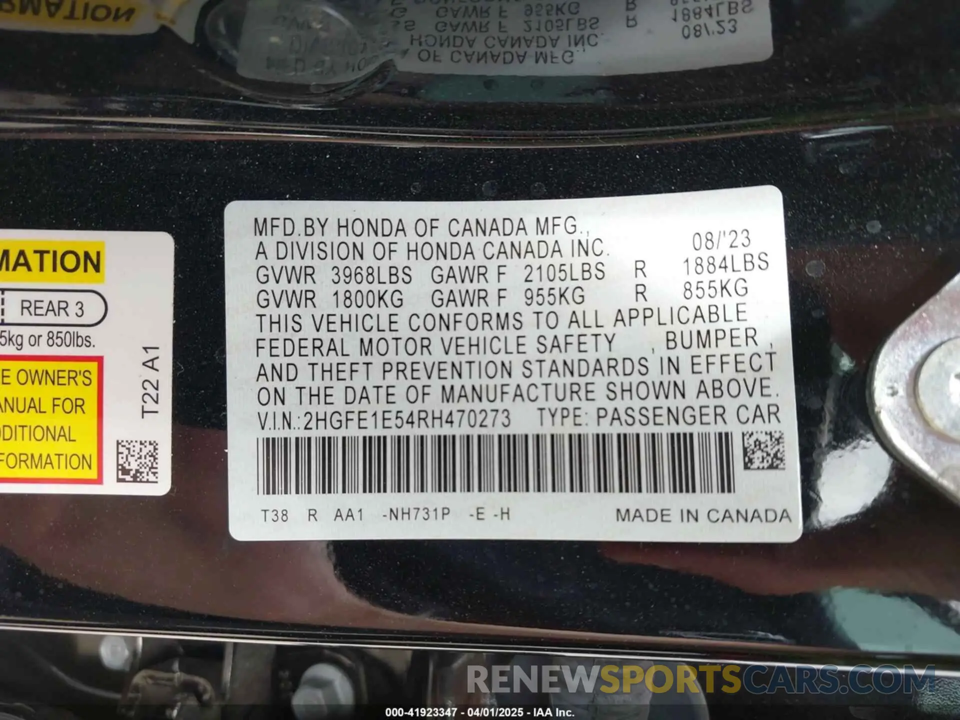 9 fotografías del automóvil dañado 2HGFE1E54RH470273 HONDA CIVIC SI 2024