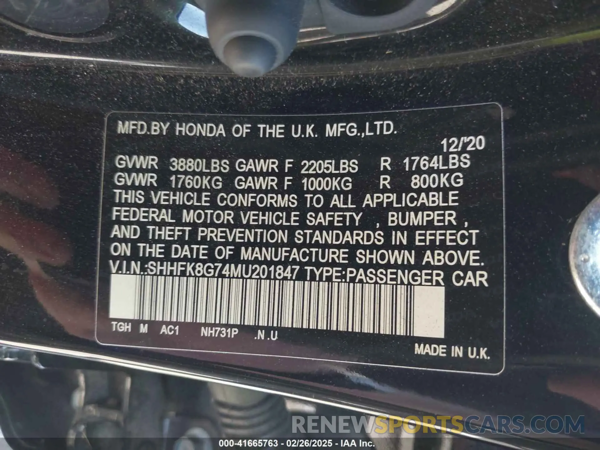 9 fotografías del automóvil dañado SHHFK8G74MU201847 HONDA CIVIC TYPE R 2021