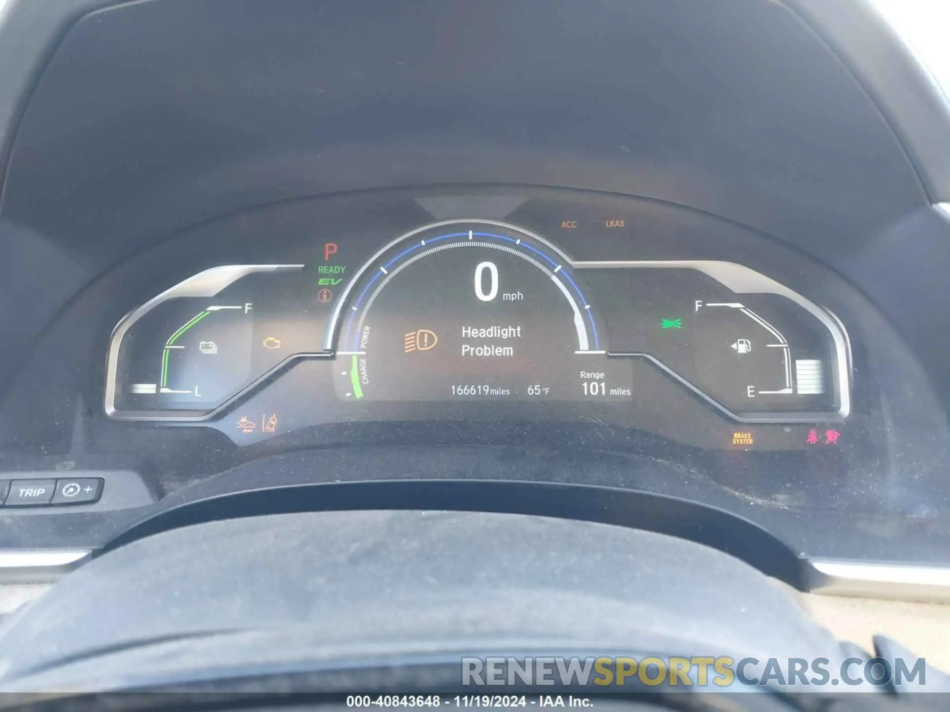 7 fotografías del automóvil dañado JHMZC5F37MC001310 HONDA CLARITY PLUG-IN HYBRID 2021