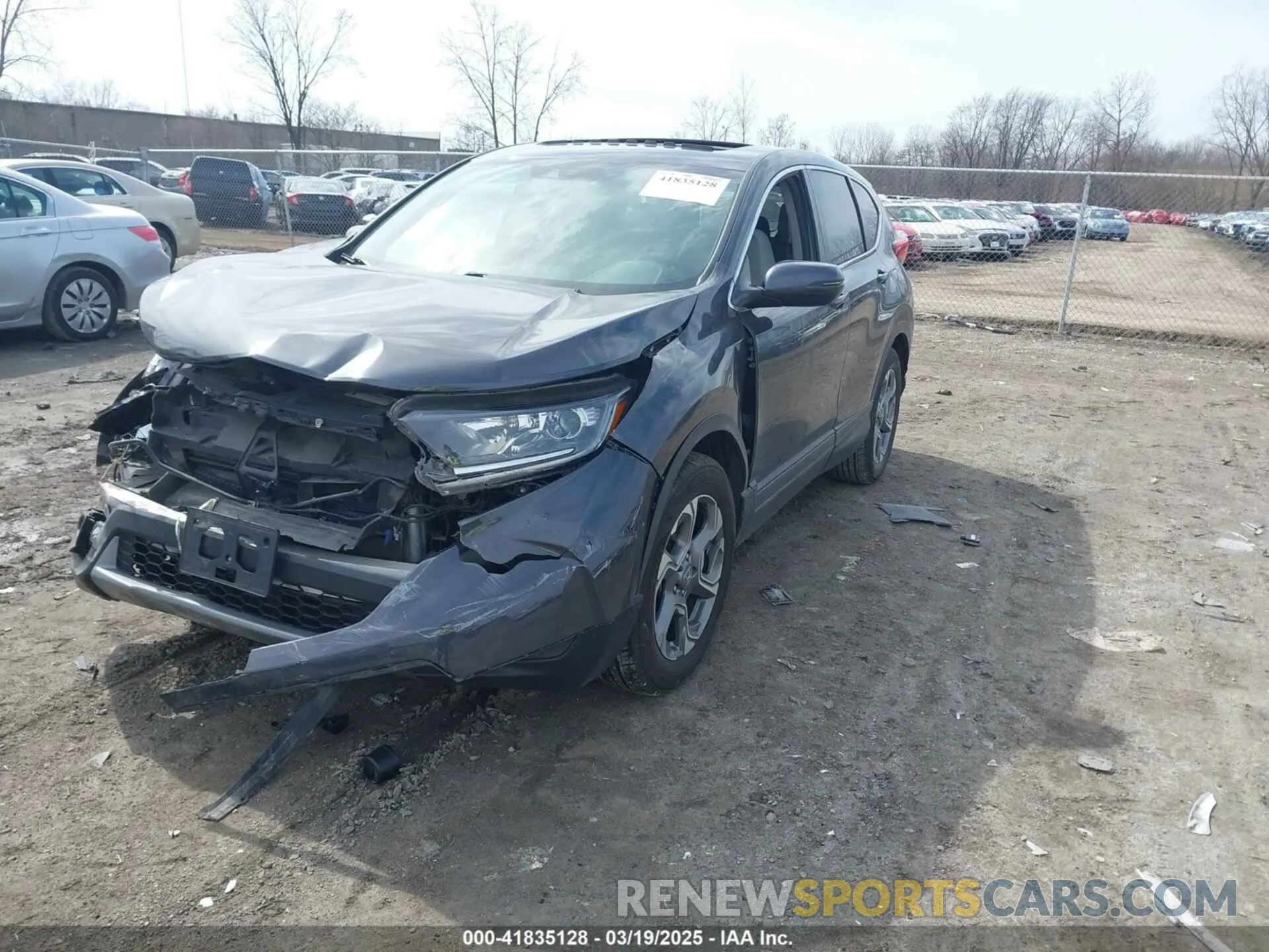 2 fotografías del automóvil dañado 2HKRW1H56KH507065 HONDA CR-V 2019