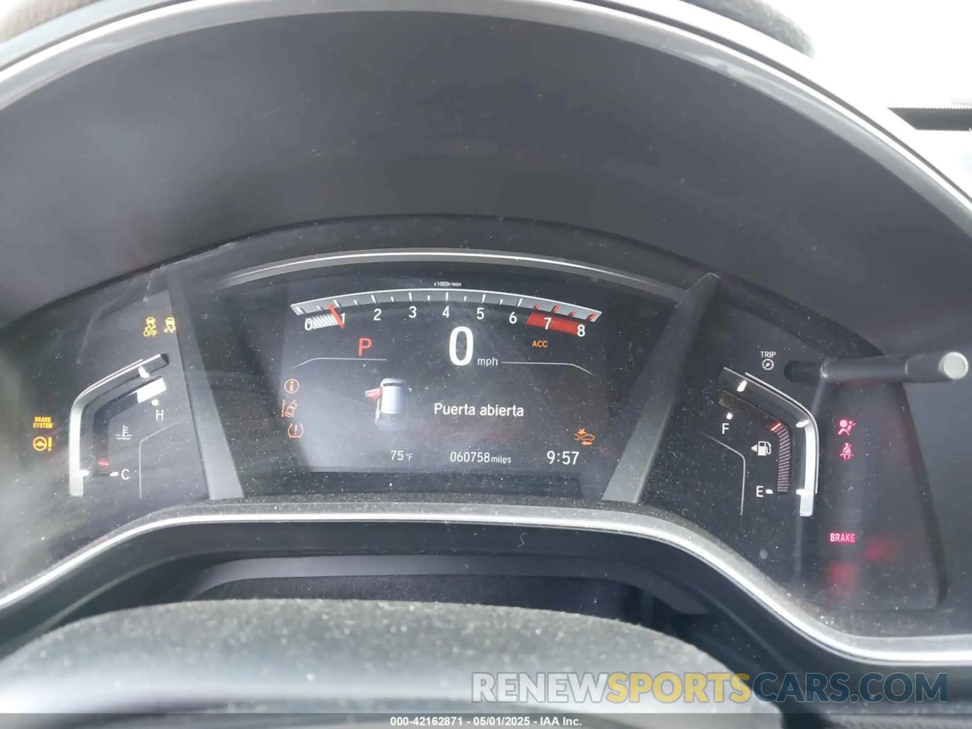 7 fotografías del automóvil dañado 2HKRW2H58KH641727 HONDA CR-V 2019
