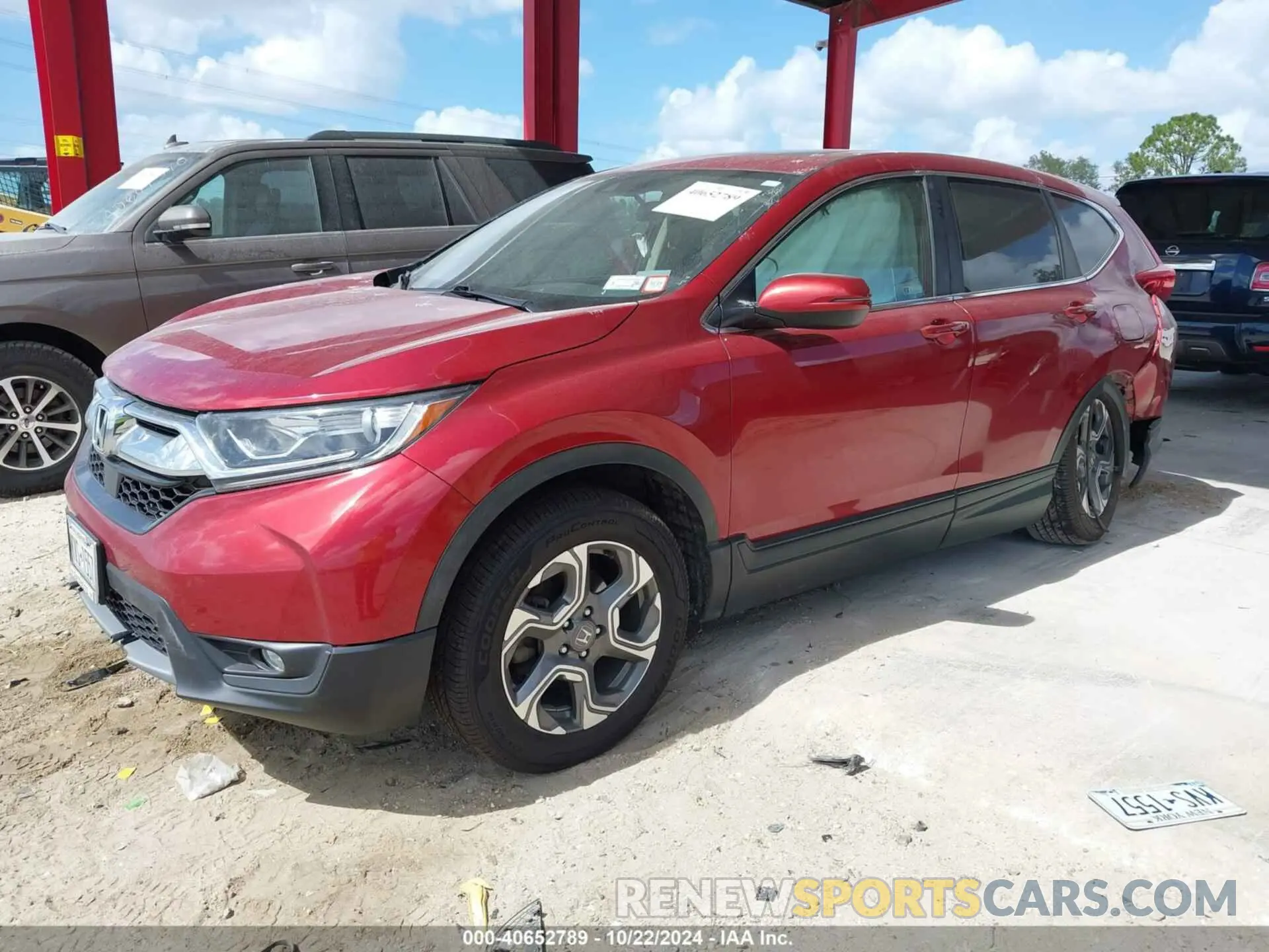 2 fotografías del automóvil dañado 2HKRW2H59KH633927 HONDA CR-V 2019