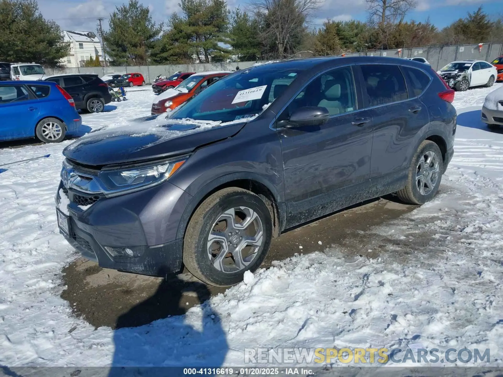 2 fotografías del automóvil dañado 2HKRW2H8XKH671869 HONDA CR-V 2019