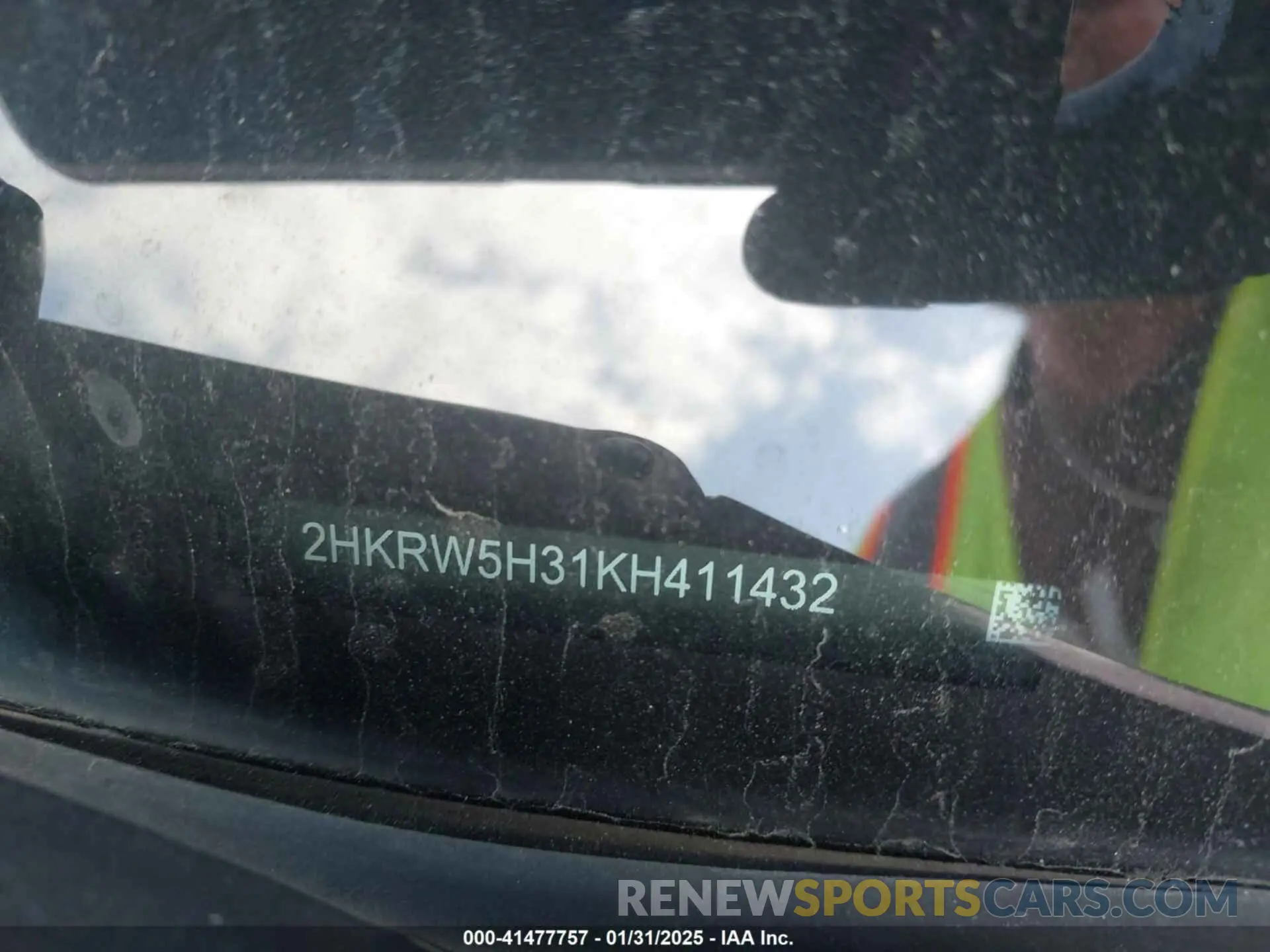 9 fotografías del automóvil dañado 2HKRW5H31KH411432 HONDA CR-V 2019