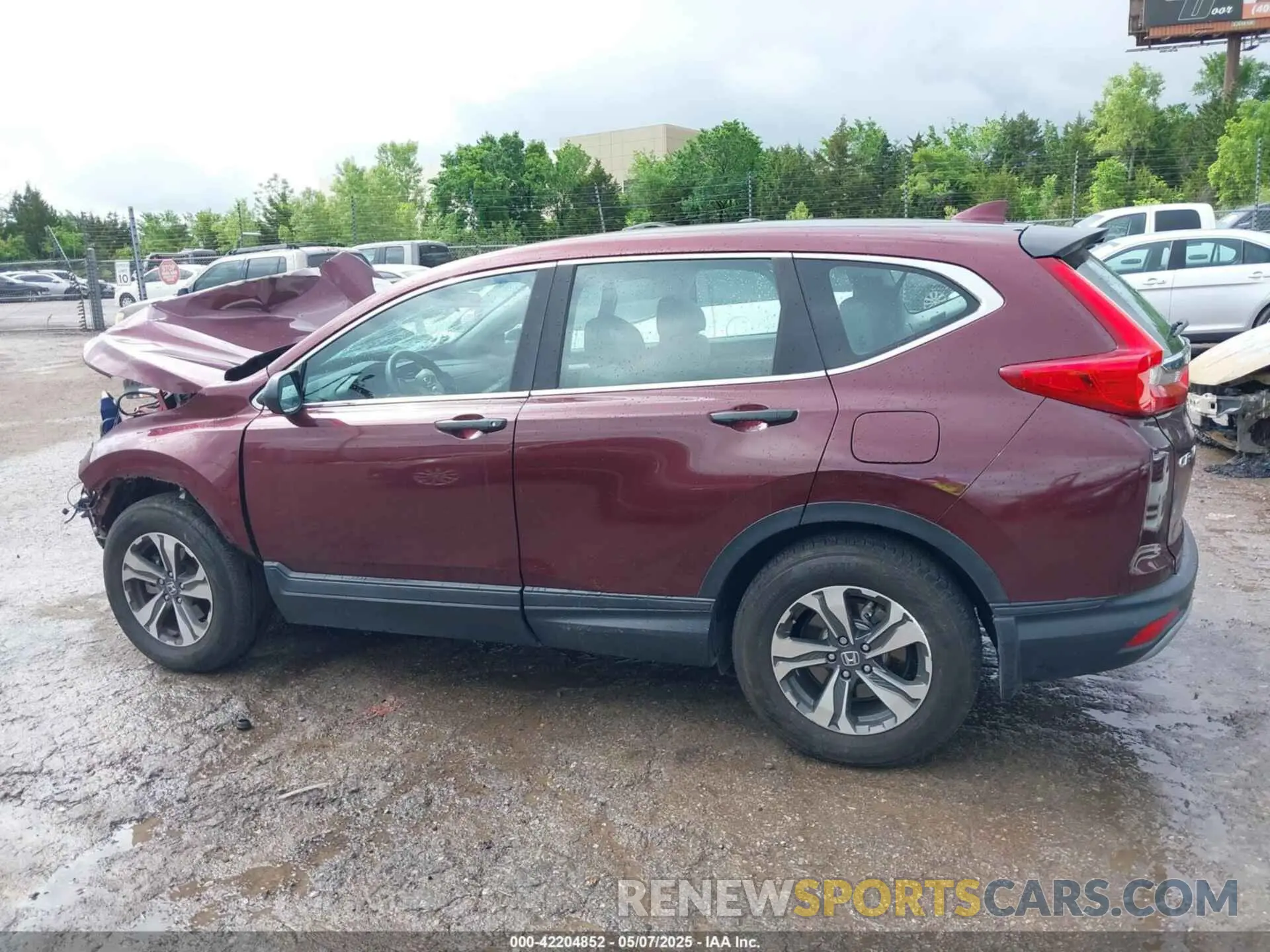 14 fotografías del automóvil dañado 2HKRW5H34KH402224 HONDA CR-V 2019