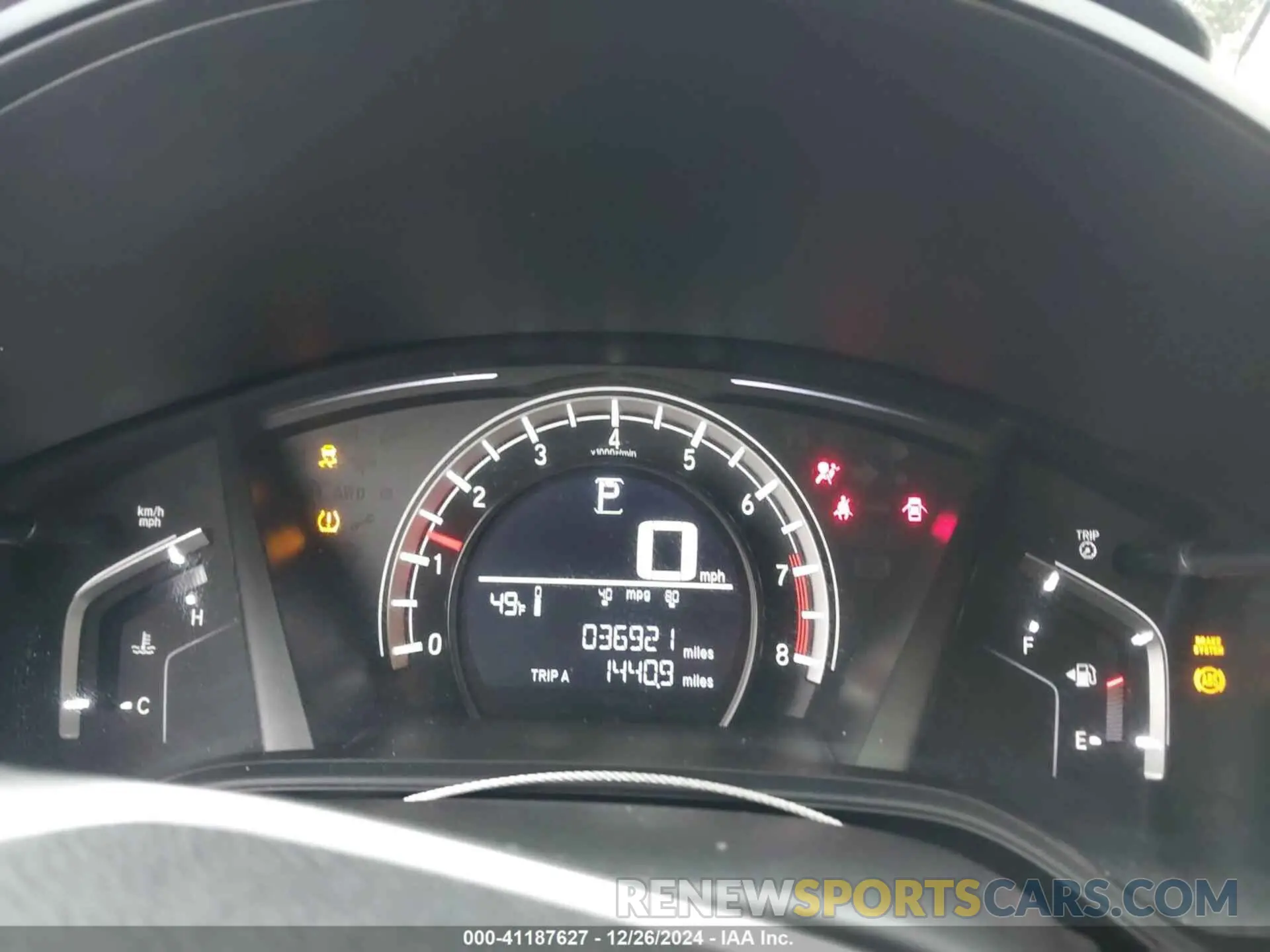 7 fotografías del automóvil dañado 2HKRW5H37KH412570 HONDA CR-V 2019