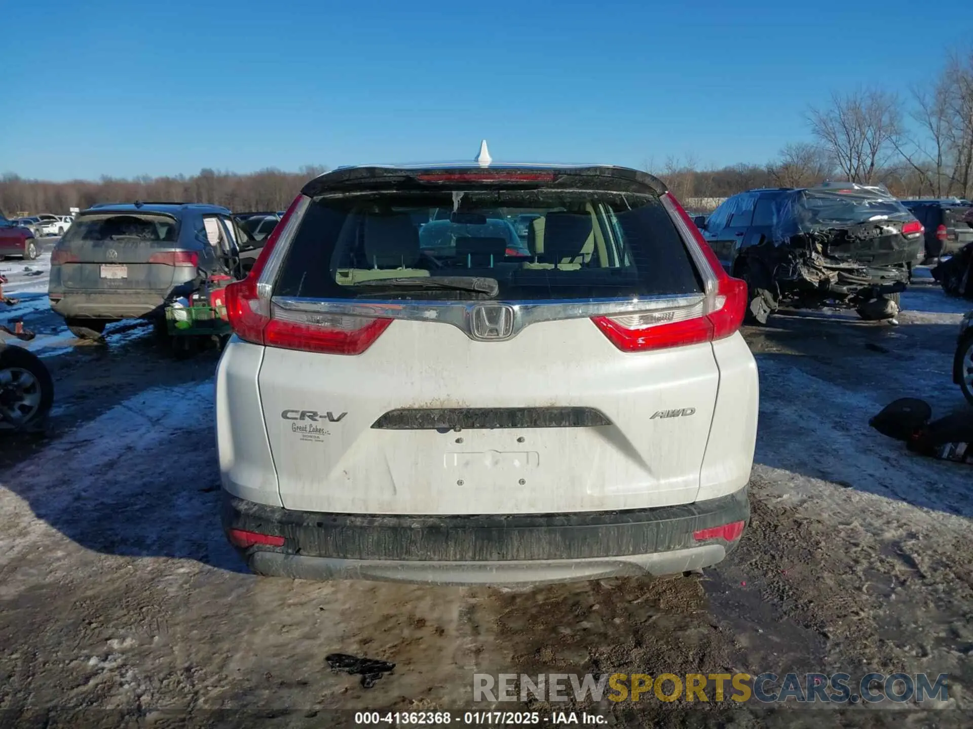 17 fotografías del automóvil dañado 2HKRW6H37KH232205 HONDA CR-V 2019