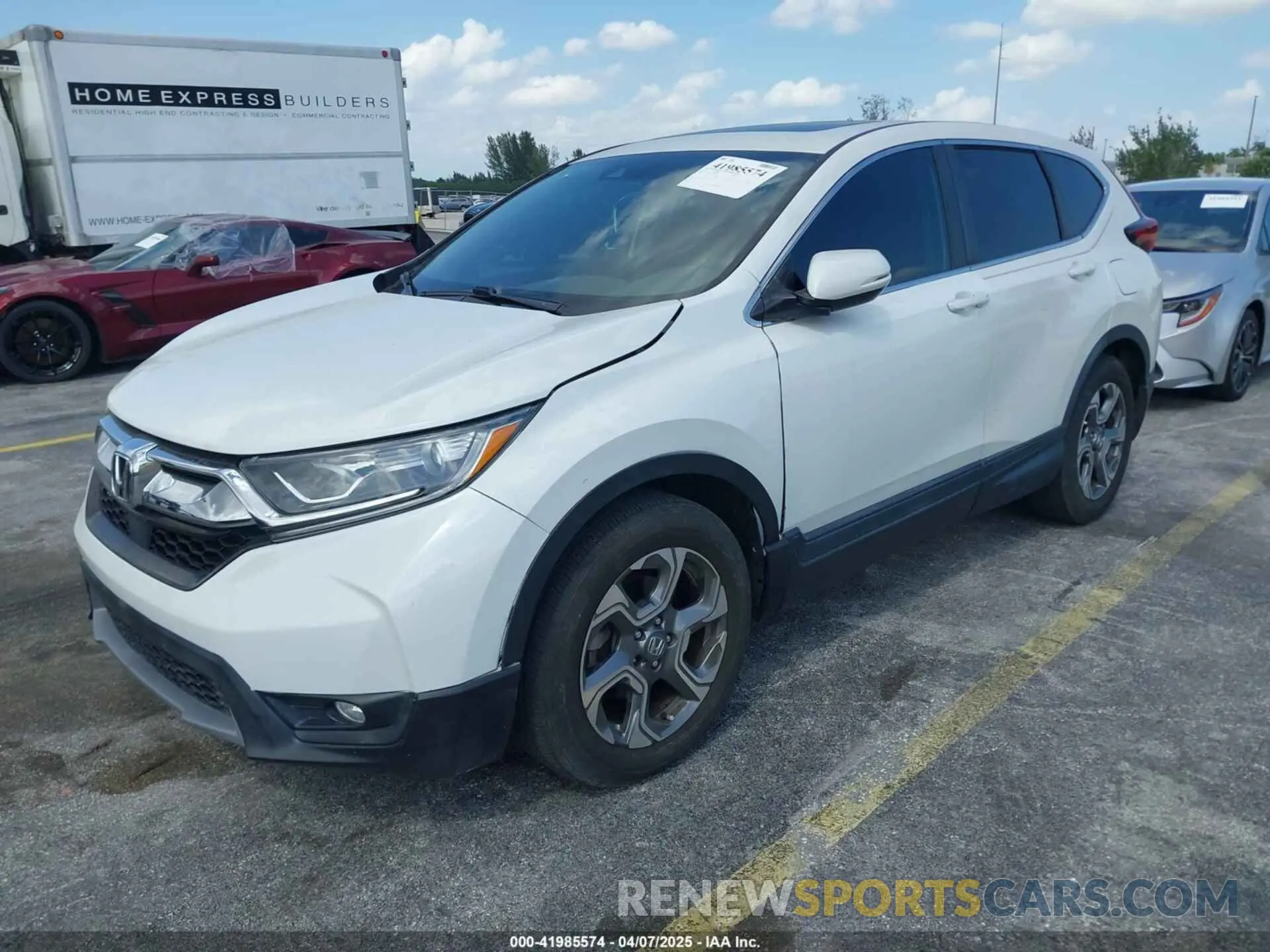 2 fotografías del automóvil dañado 5J6RW1H51KA007719 HONDA CR-V 2019