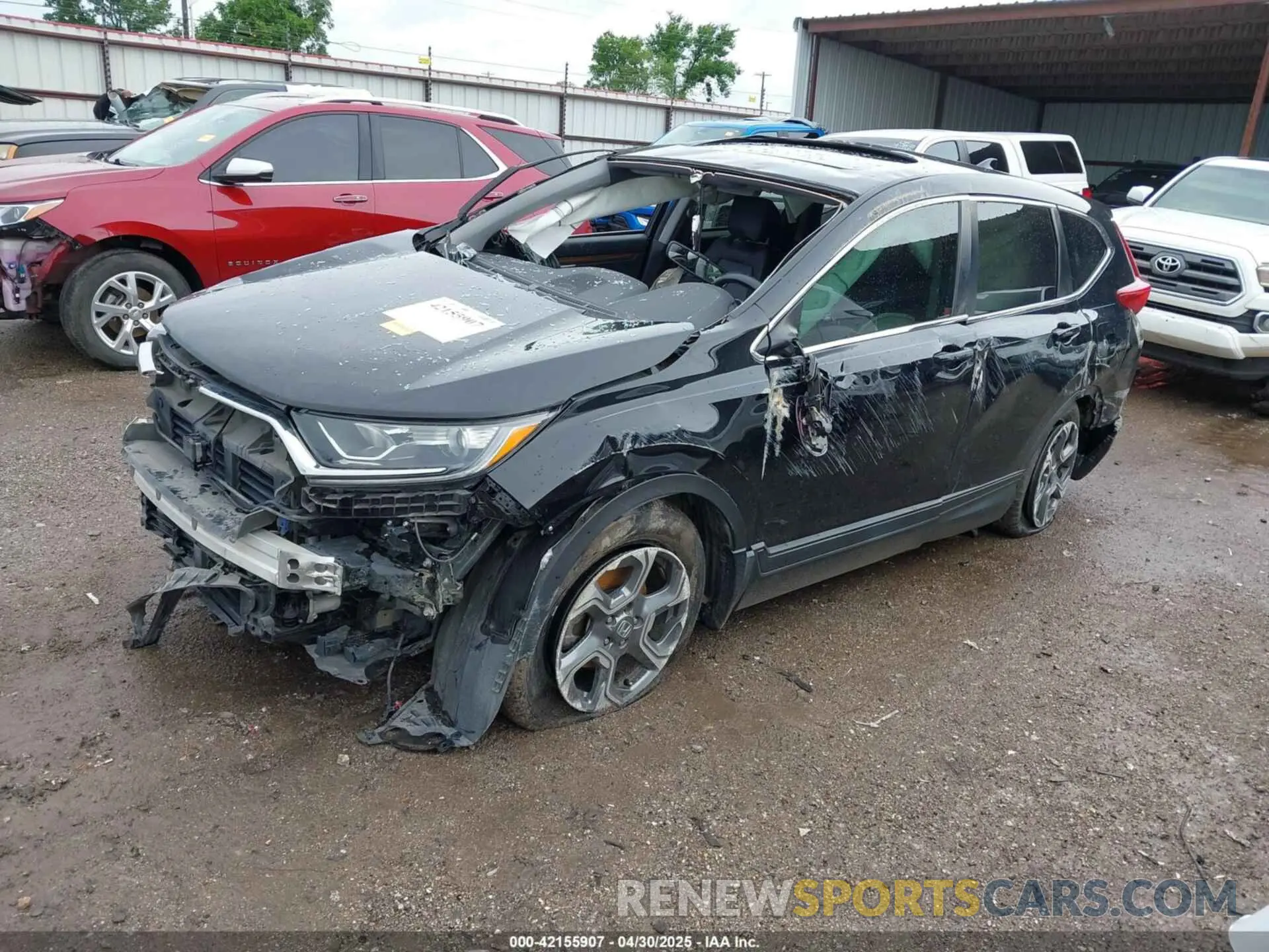 2 fotografías del automóvil dañado 5J6RW1H8XKA001475 HONDA CR-V 2019