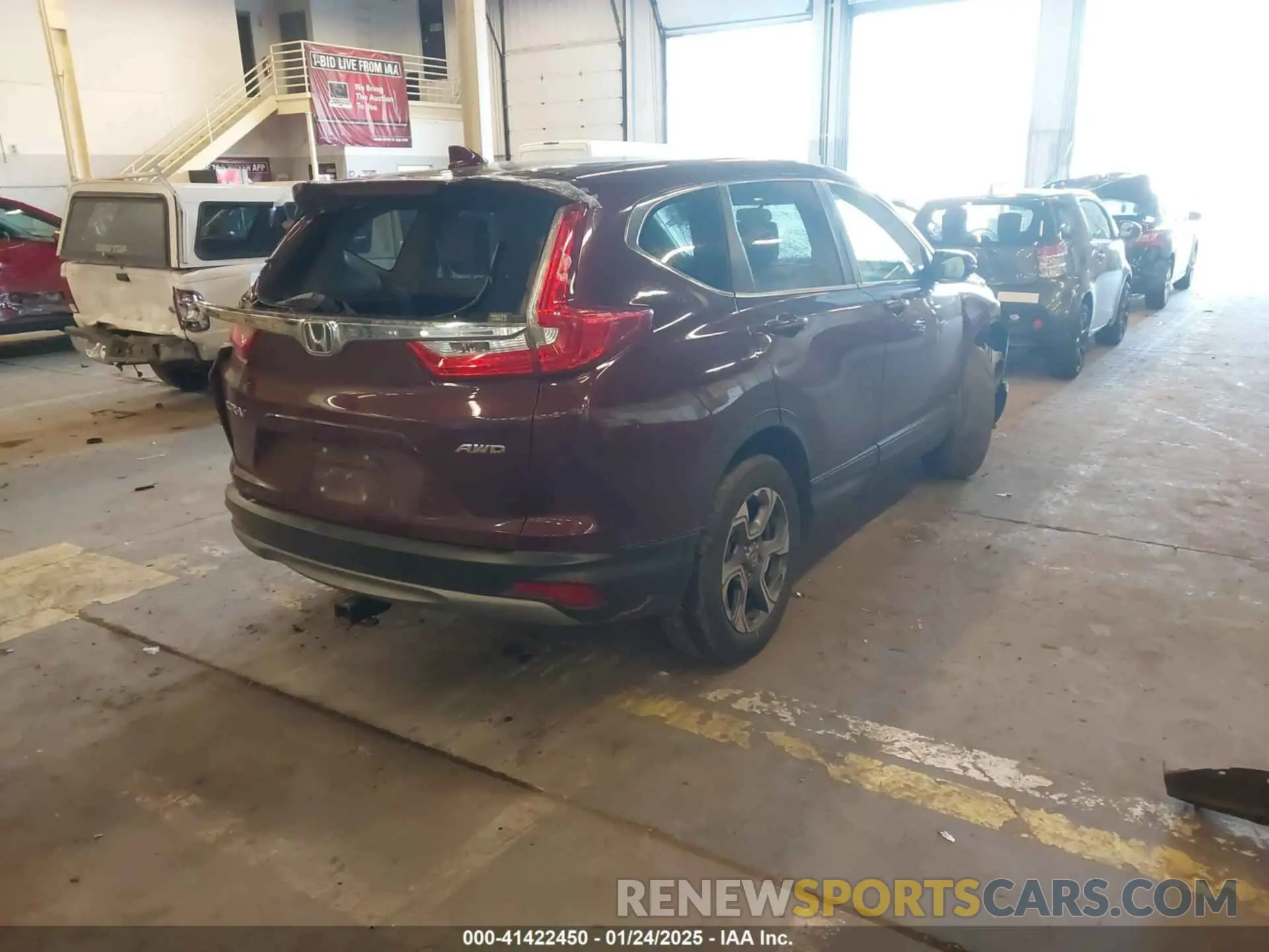 4 fotografías del automóvil dañado 5J6RW2H53KL007733 HONDA CR-V 2019