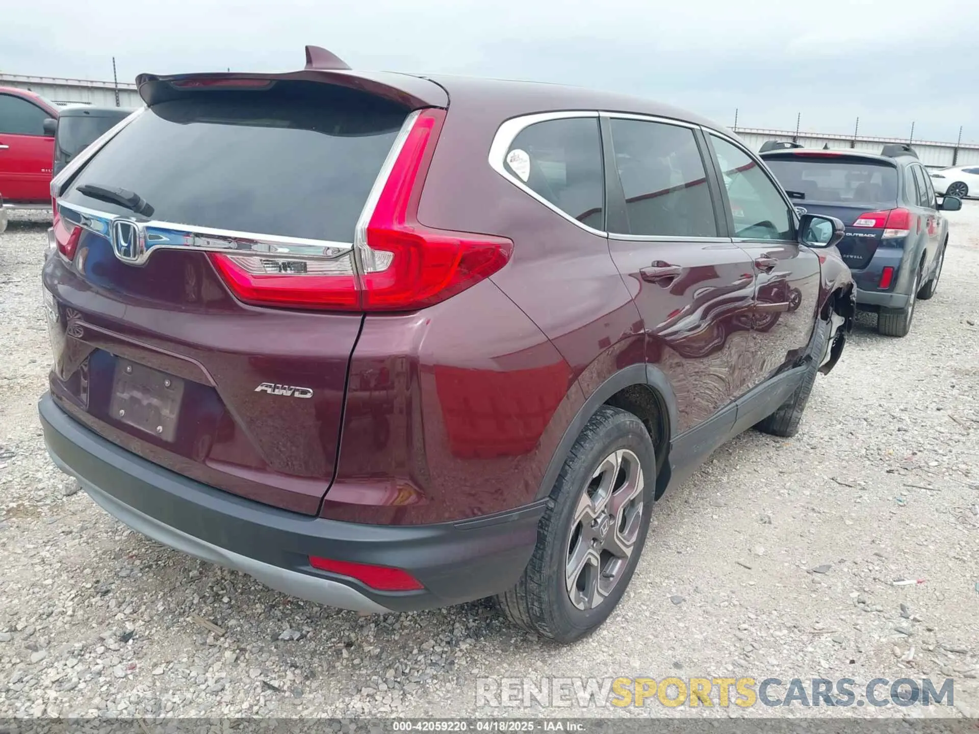 4 fotografías del automóvil dañado 5J6RW2H56KL007712 HONDA CR-V 2019