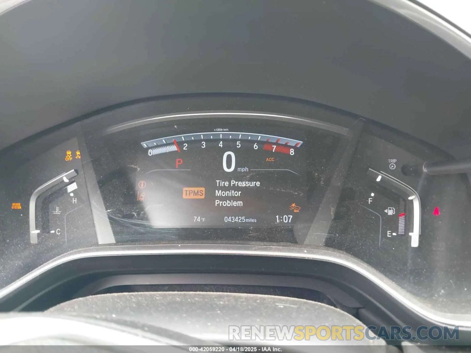 7 fotografías del automóvil dañado 5J6RW2H56KL007712 HONDA CR-V 2019