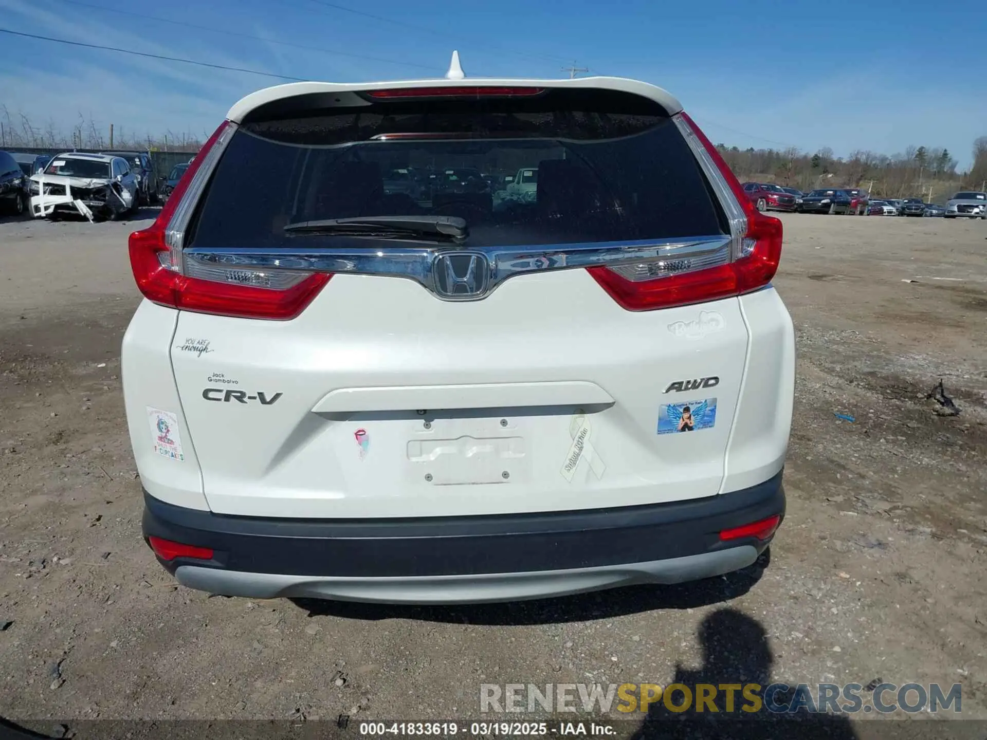 16 fotografías del automóvil dañado 5J6RW2H57KL030092 HONDA CR-V 2019