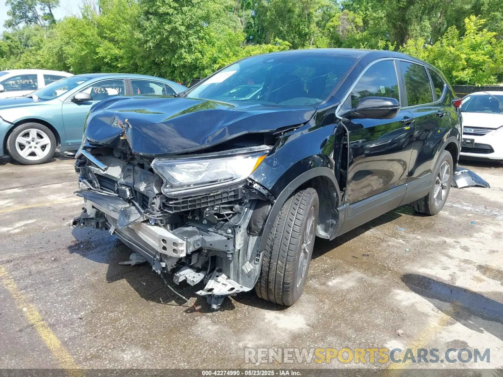2 fotografías del automóvil dañado 5J6RW2H55LL007685 HONDA CR-V 2020