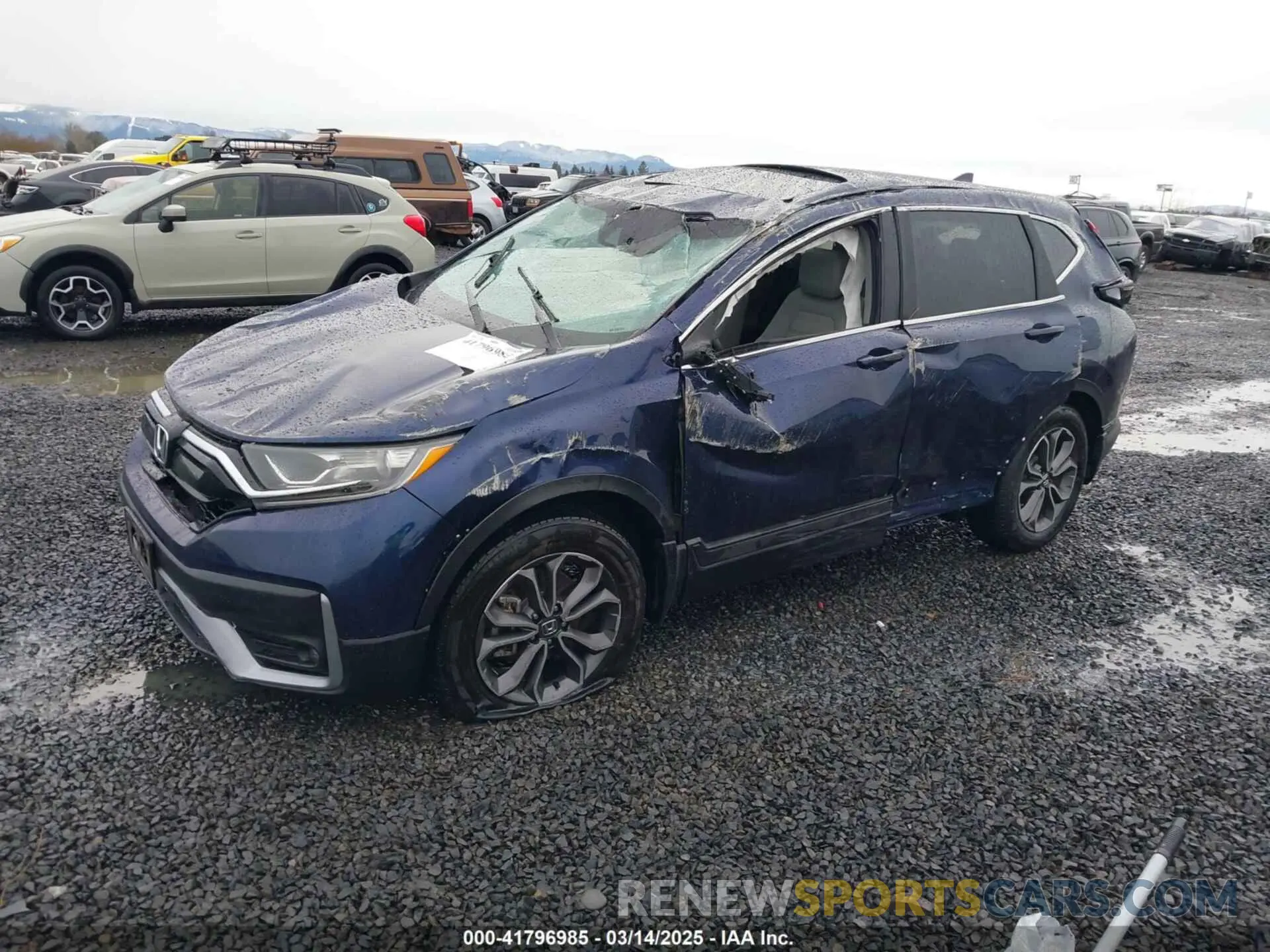 2 fotografías del automóvil dañado 5J6RW2H81LA005437 HONDA CR-V 2020