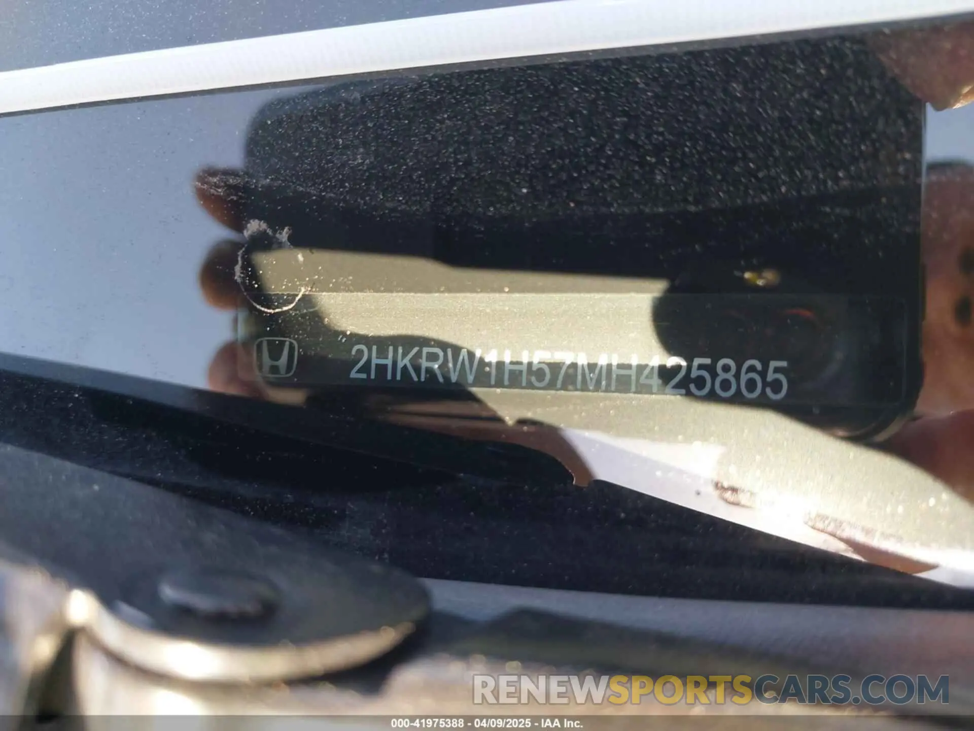 9 fotografías del automóvil dañado 2HKRW1H57MH425865 HONDA CR-V 2021