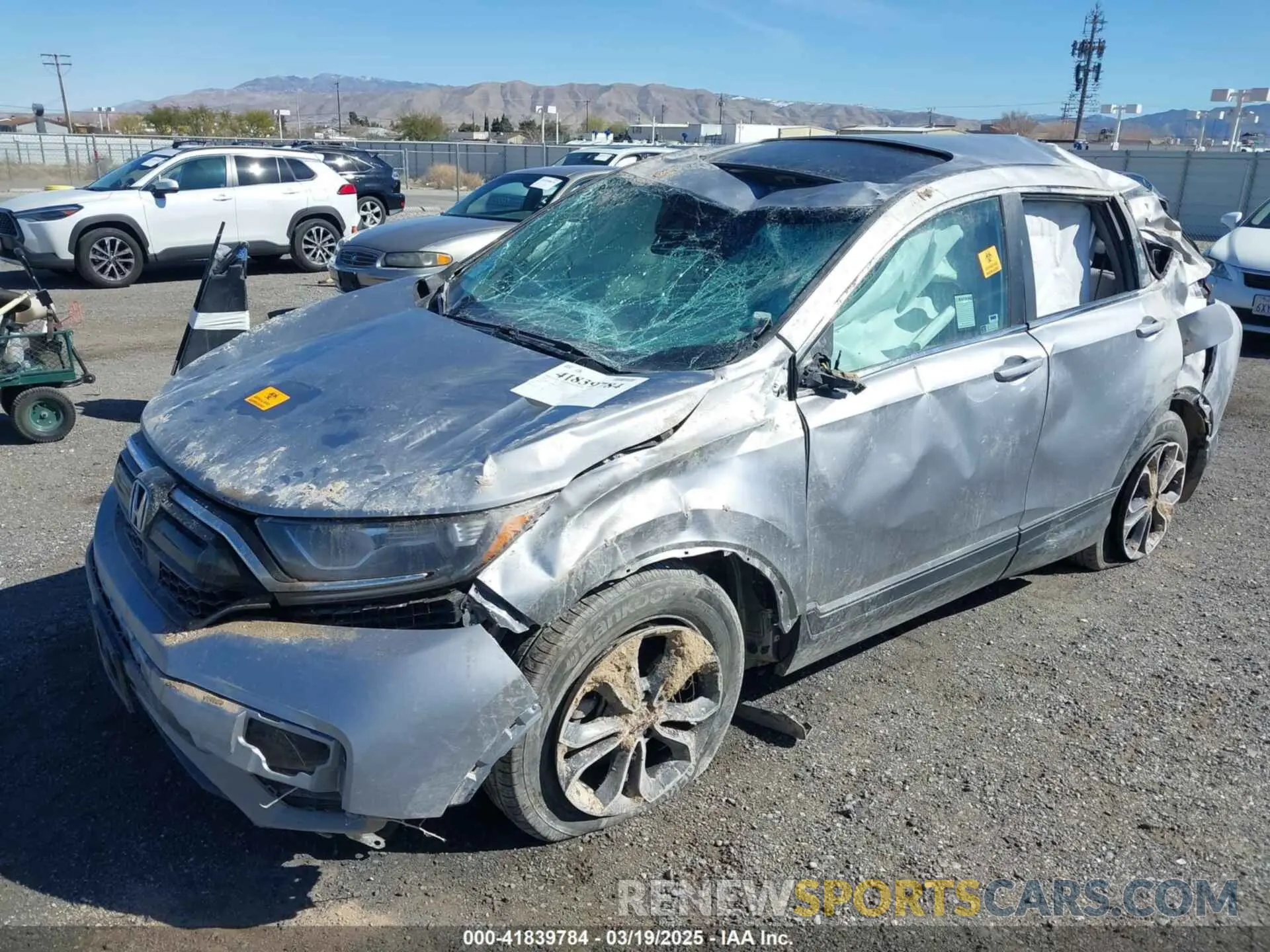 2 fotografías del automóvil dañado 2HKRW1H88MH408437 HONDA CR-V 2021